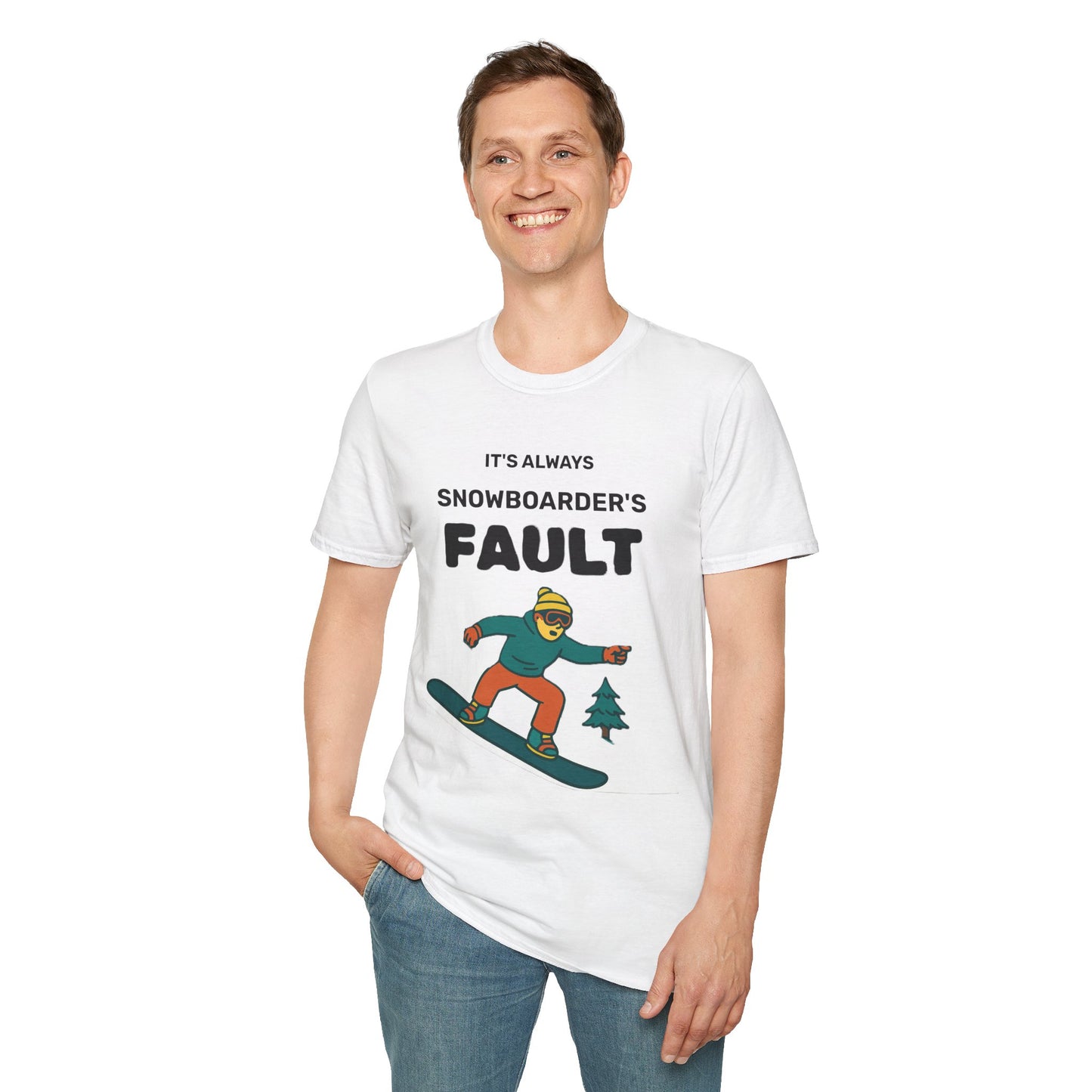 Men's Snowboarder T-Shirt - Casual Tee, Winter Sports Shirt, Funny Gift, Skiing Apparel, Outdoor Activity Printify