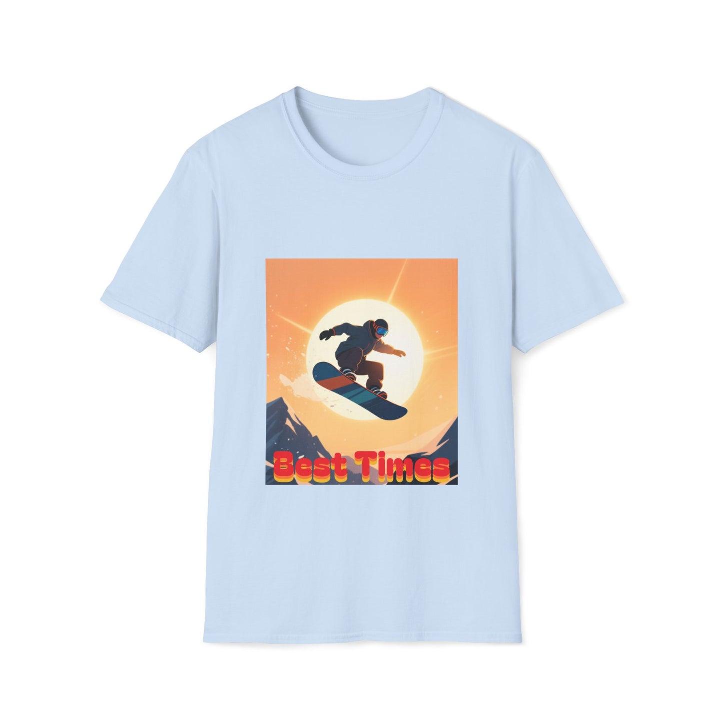 Soaring High Snowboarding Time Unisex T-Shirt Printify