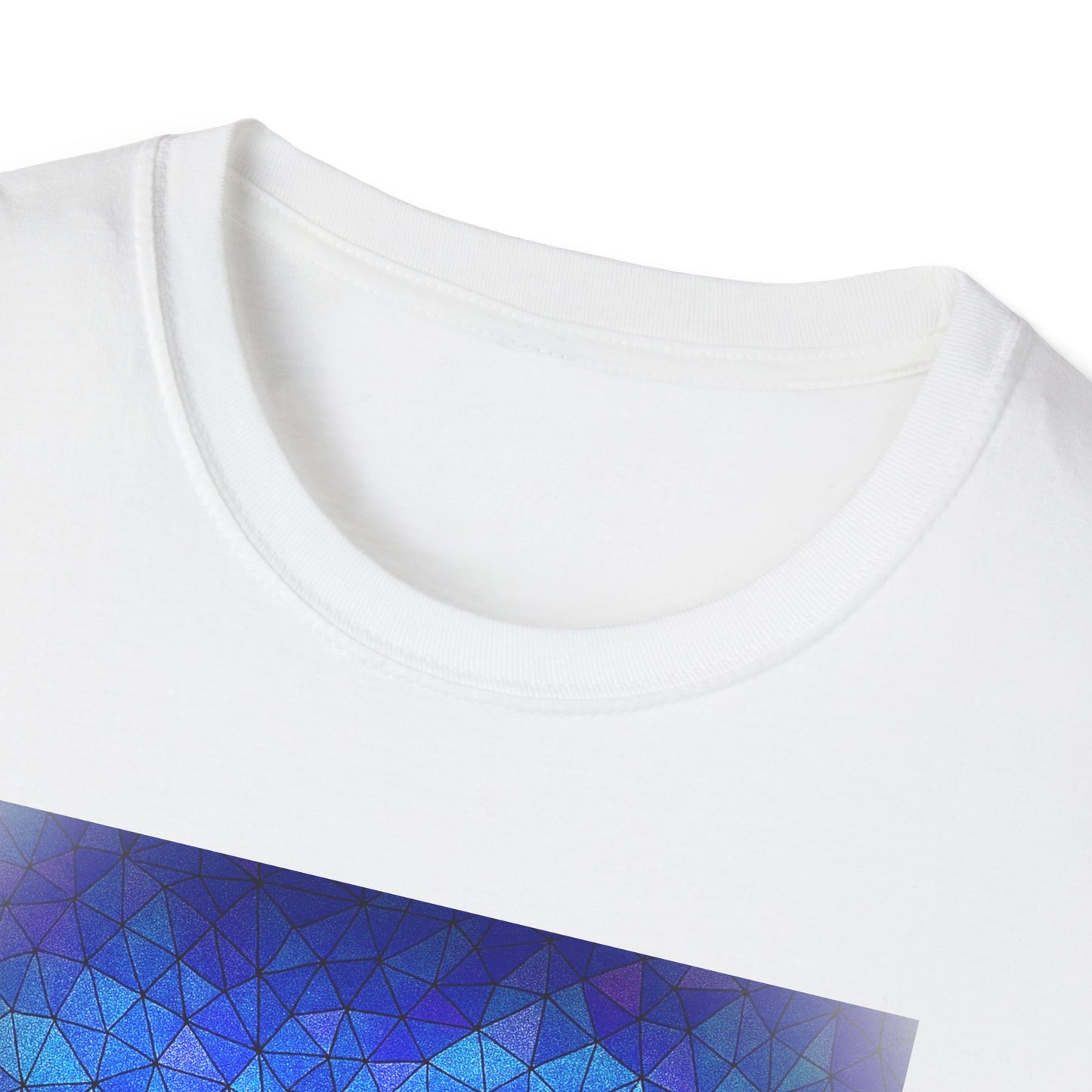 Cool Skiing T-Shirt, Mosaic Print Unisex Softstyle Tee, Winter Sports Shirt, Alpine Adventure Apparel, Perfect Gift for Ski Lovers