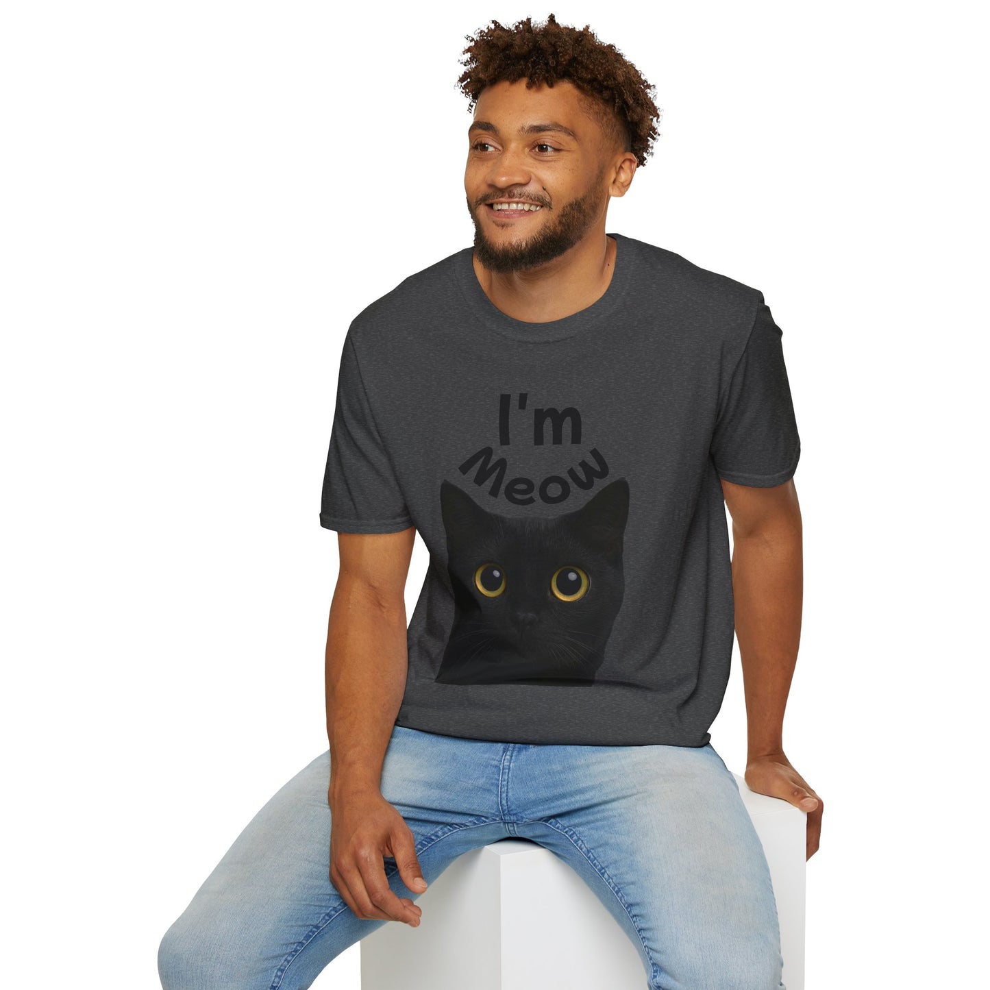 Void Cat T-Shirt - Black Cat - Unisex Softstyle Tee, Cute Cat Lover Gift, Halloween Apparel, Pet Owner Shirt, Funny Cat Design