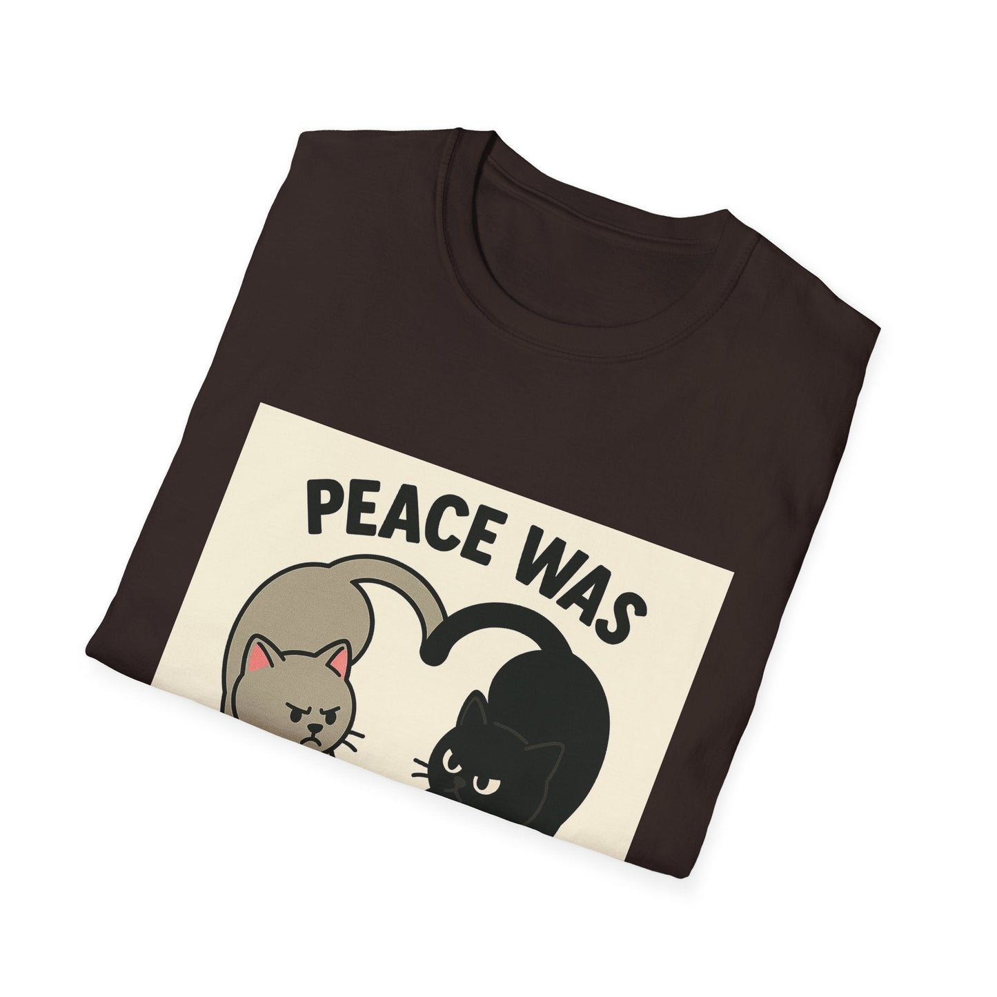 Cat Conflict T-Shirt, Funny Cat Tee, Pet Lover Gift, Unisex Humor Shirt, Cute Animal Apparel Printify