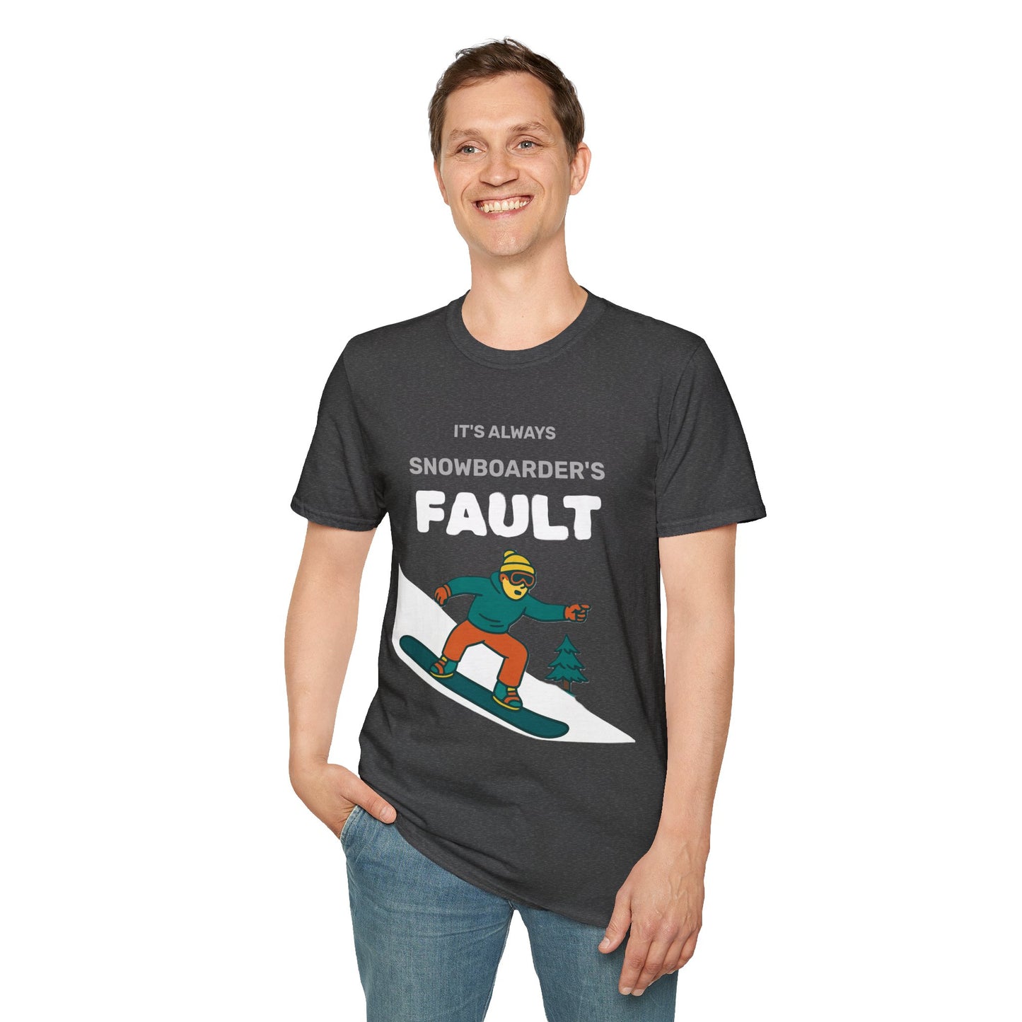 Men's Snowboarder T-Shirt - Casual Tee, Winter Sports Shirt, Funny Gift, Skiing Apparel, Outdoor Activity Printify