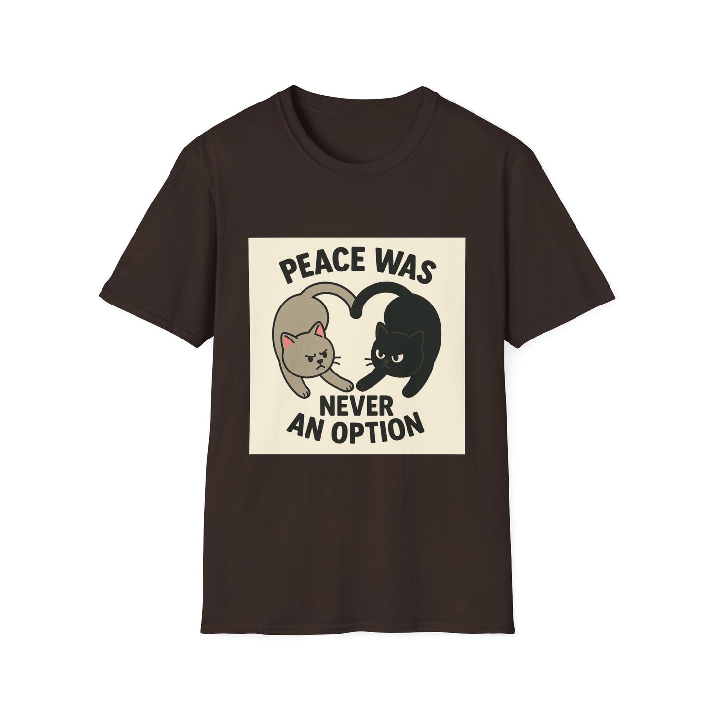 Cat Conflict T-Shirt, Funny Cat Tee, Pet Lover Gift, Unisex Humor Shirt, Cute Animal Apparel Printify