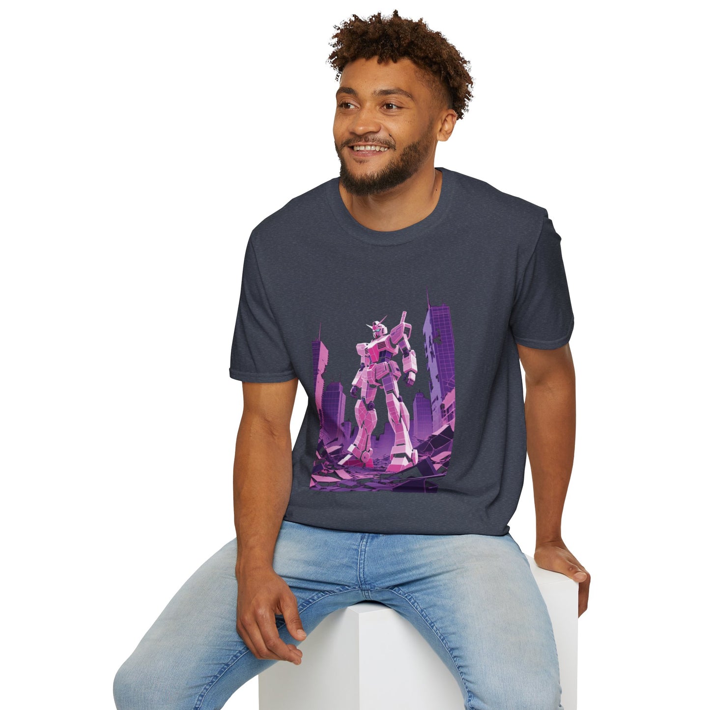 Retro Robot Graphic Tee | Unisex Softstyle T-Shirt, Geek Fashion, Anime Merch, Gift for Him, Her, Casual Wear, Pop Culture Apparel