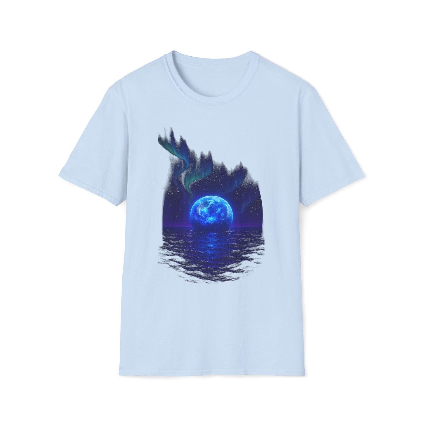 Mystical Ether Unisex Softstyle T-Shirt, Graphic Tee, Night Sky Shirt, Gift for Astronomy Lovers, Casual Wear, Fantasy Apparel Printify