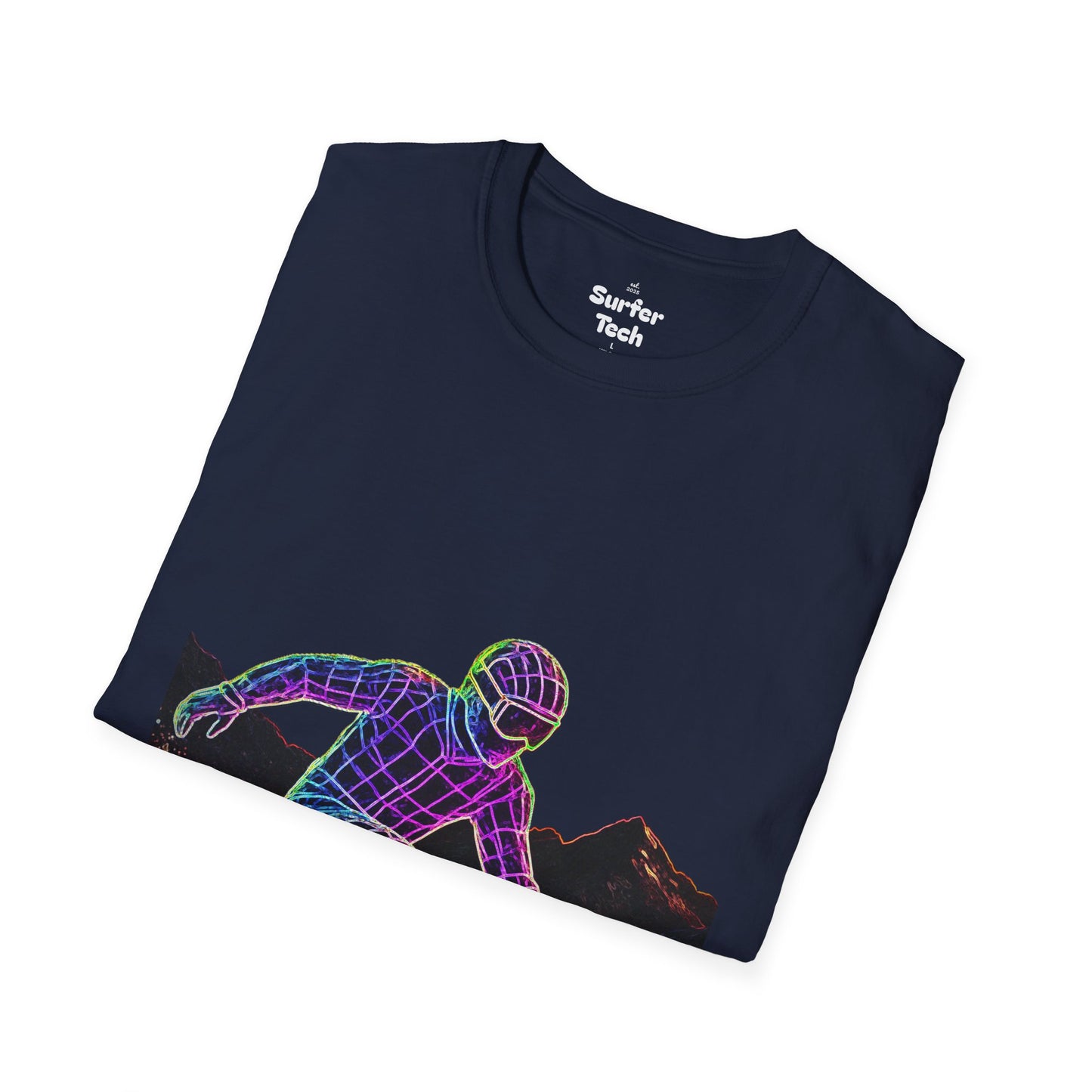 Retro Neon Snowboarder T-Shirt, Graphic Tee for Snowboarding Lovers