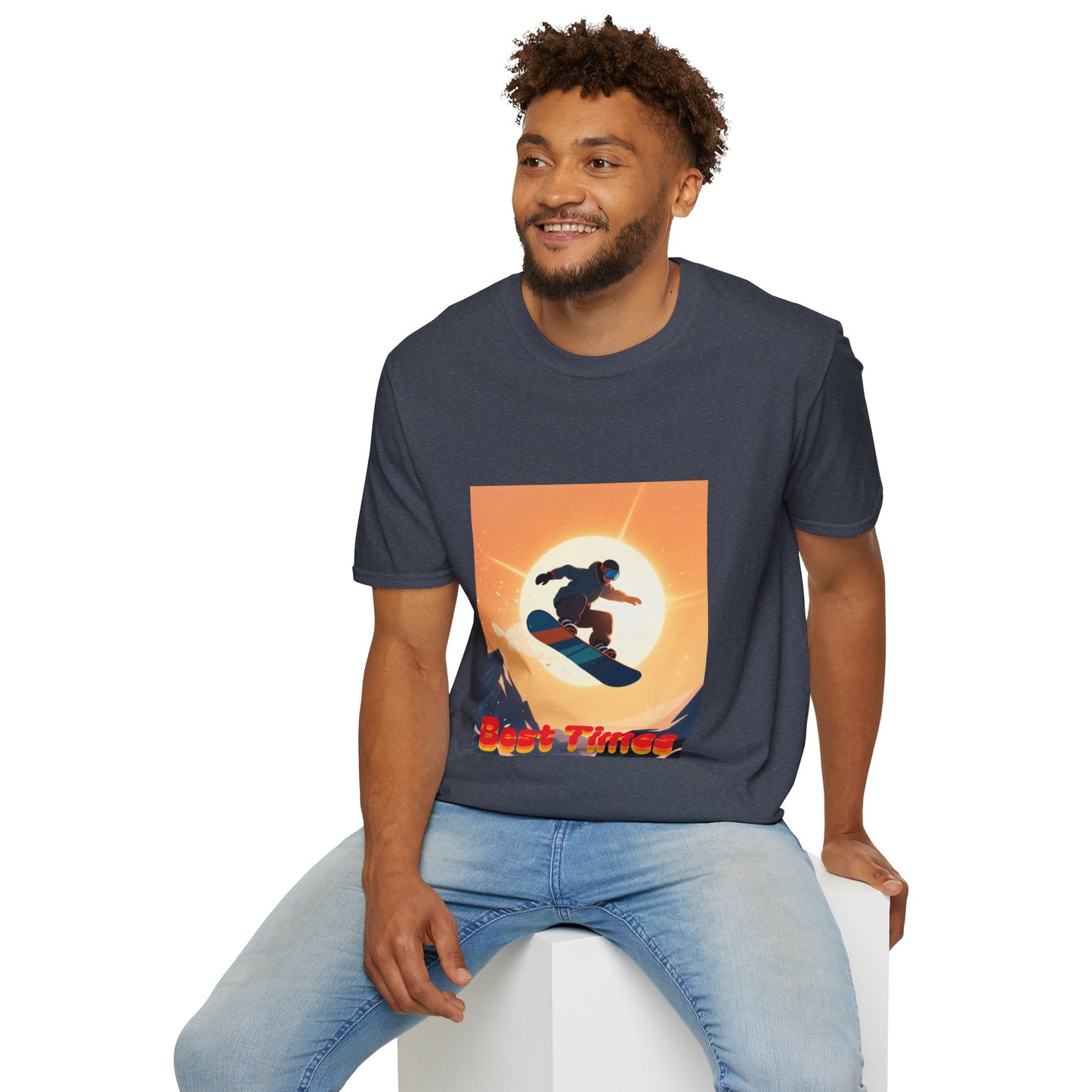 Soaring High Snowboarding Time Unisex T-Shirt Printify