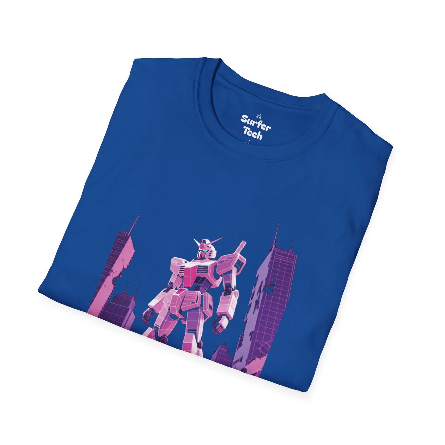 Retro Robot Graphic Tee | Unisex Softstyle T-Shirt, Geek Fashion, Anime Merch, Gift for Him, Her, Casual Wear, Pop Culture Apparel