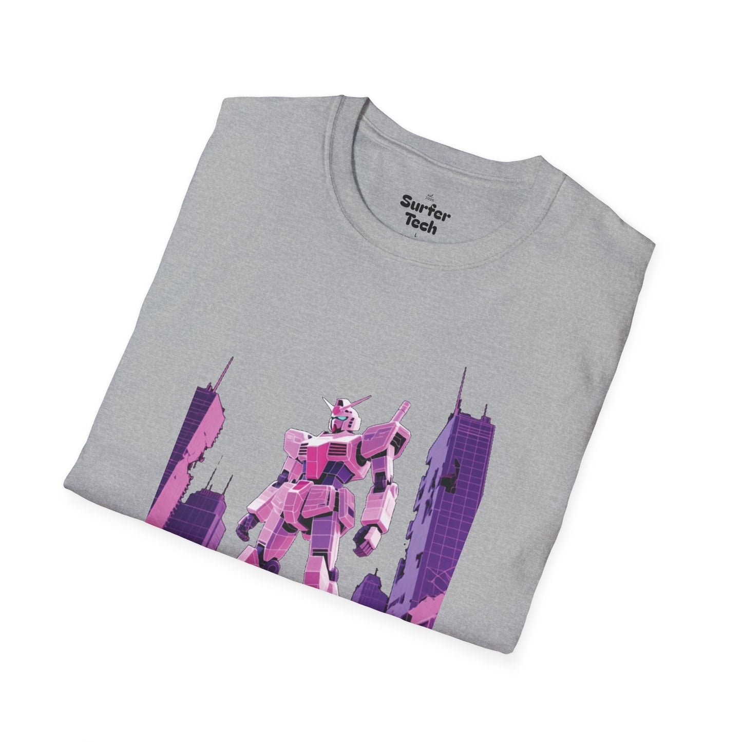 Retro Robot Graphic Tee | Unisex Softstyle T-Shirt, Geek Fashion, Anime Merch, Gift for Him, Her, Casual Wear, Pop Culture Apparel
