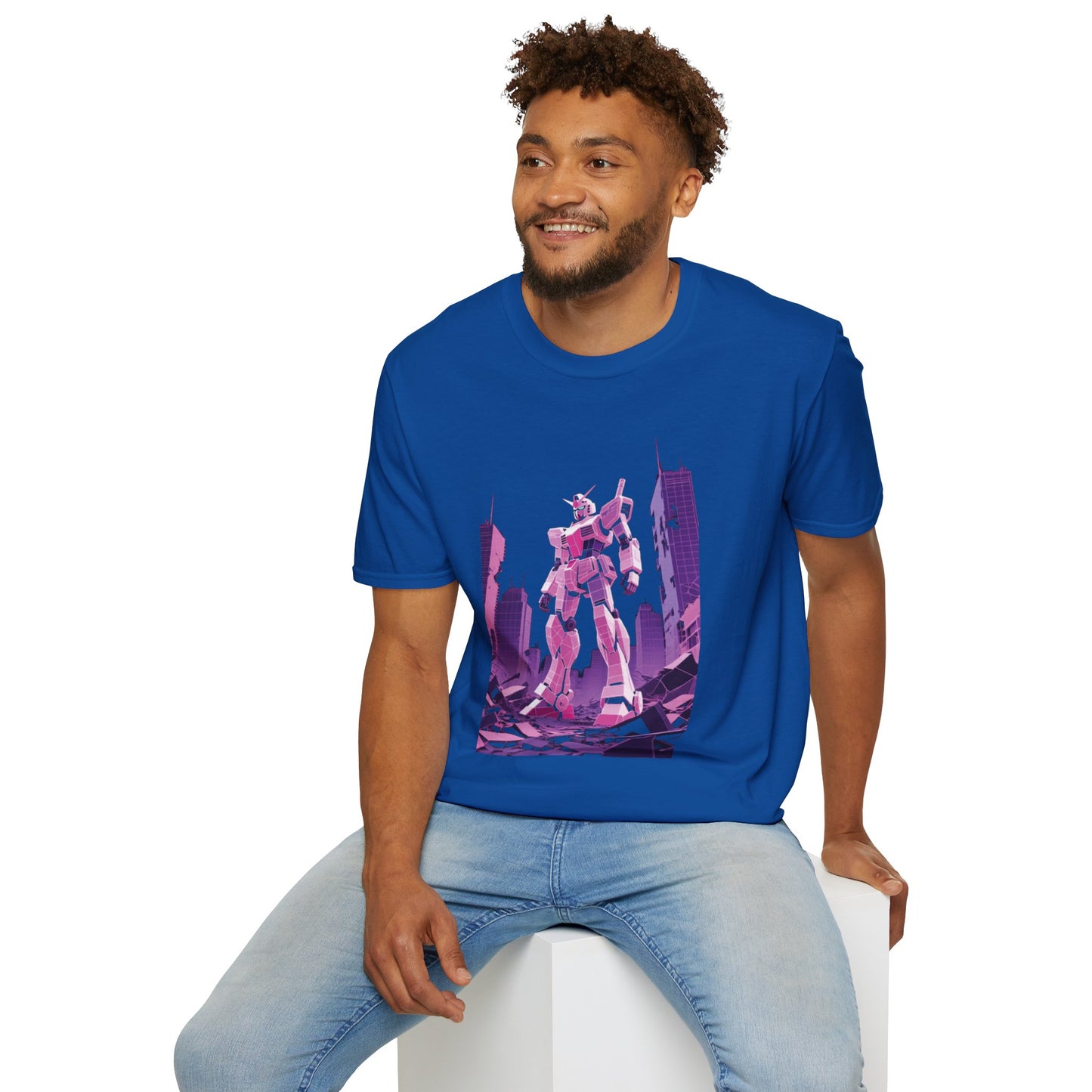 Retro Robot Graphic Tee | Unisex Softstyle T-Shirt, Geek Fashion, Anime Merch, Gift for Him, Her, Casual Wear, Pop Culture Apparel