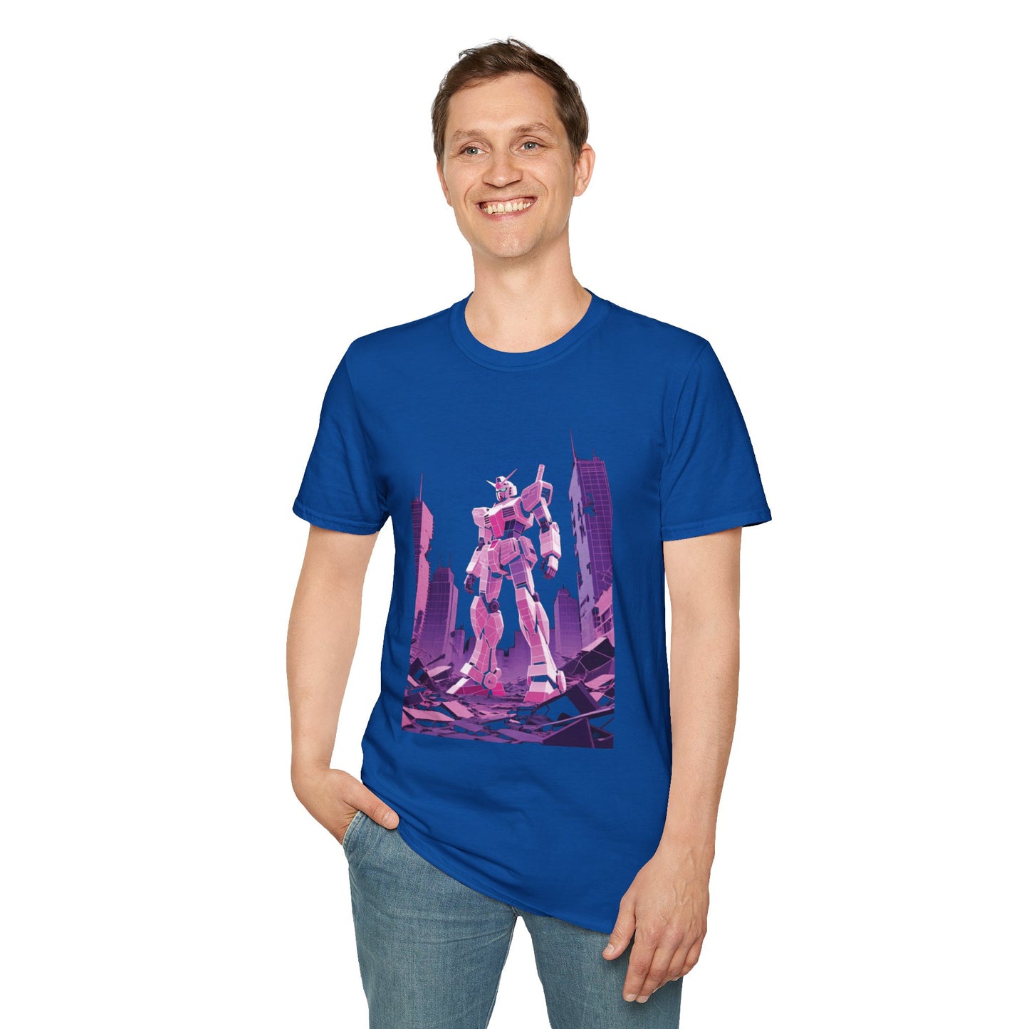 Retro Robot Graphic Tee | Unisex Softstyle T-Shirt, Geek Fashion, Anime Merch, Gift for Him, Her, Casual Wear, Pop Culture Apparel