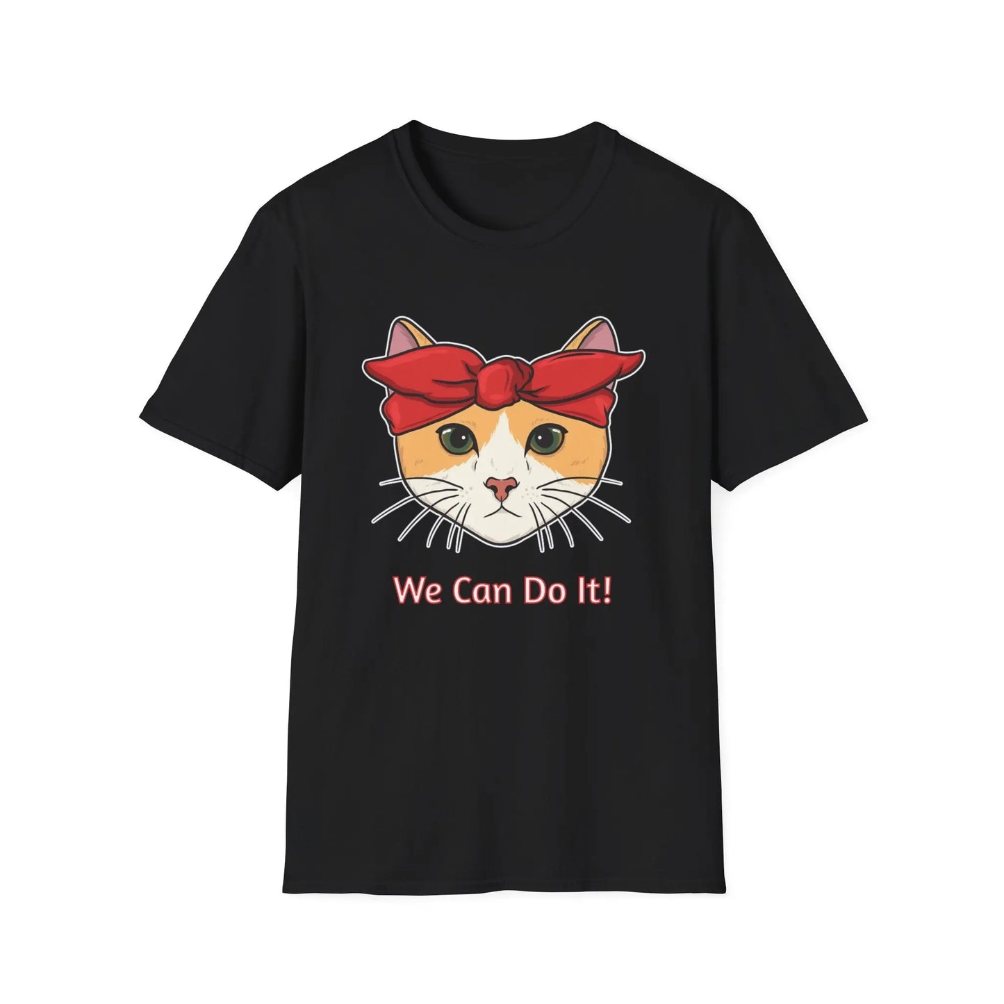Cat Power Unisex T-Shirt, Strong Women Empowerment Tee, We Can Do It Motivational Shirt, Cute Kitty Graphic Top, Feminist Apparel Printify