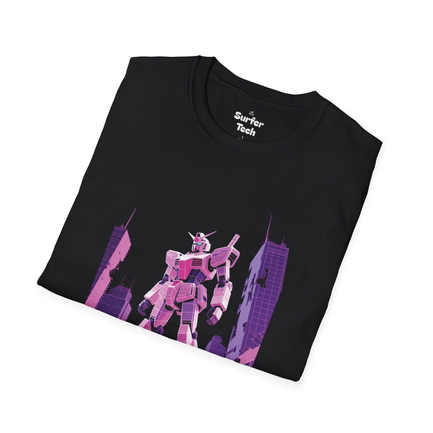 Retro Robot Graphic Tee | Unisex Softstyle T-Shirt, Geek Fashion, Anime Merch, Gift for Him, Her, Casual Wear, Pop Culture Apparel