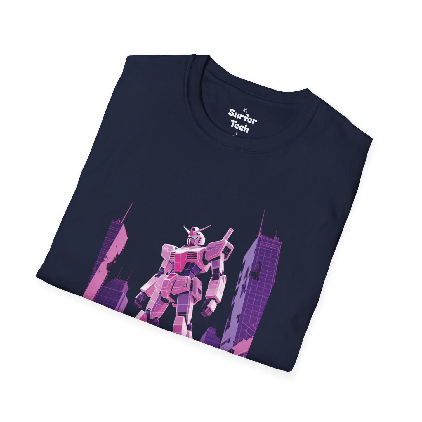 Retro Robot Graphic Tee | Unisex Softstyle T-Shirt, Geek Fashion, Anime Merch, Gift for Him, Her, Casual Wear, Pop Culture Apparel