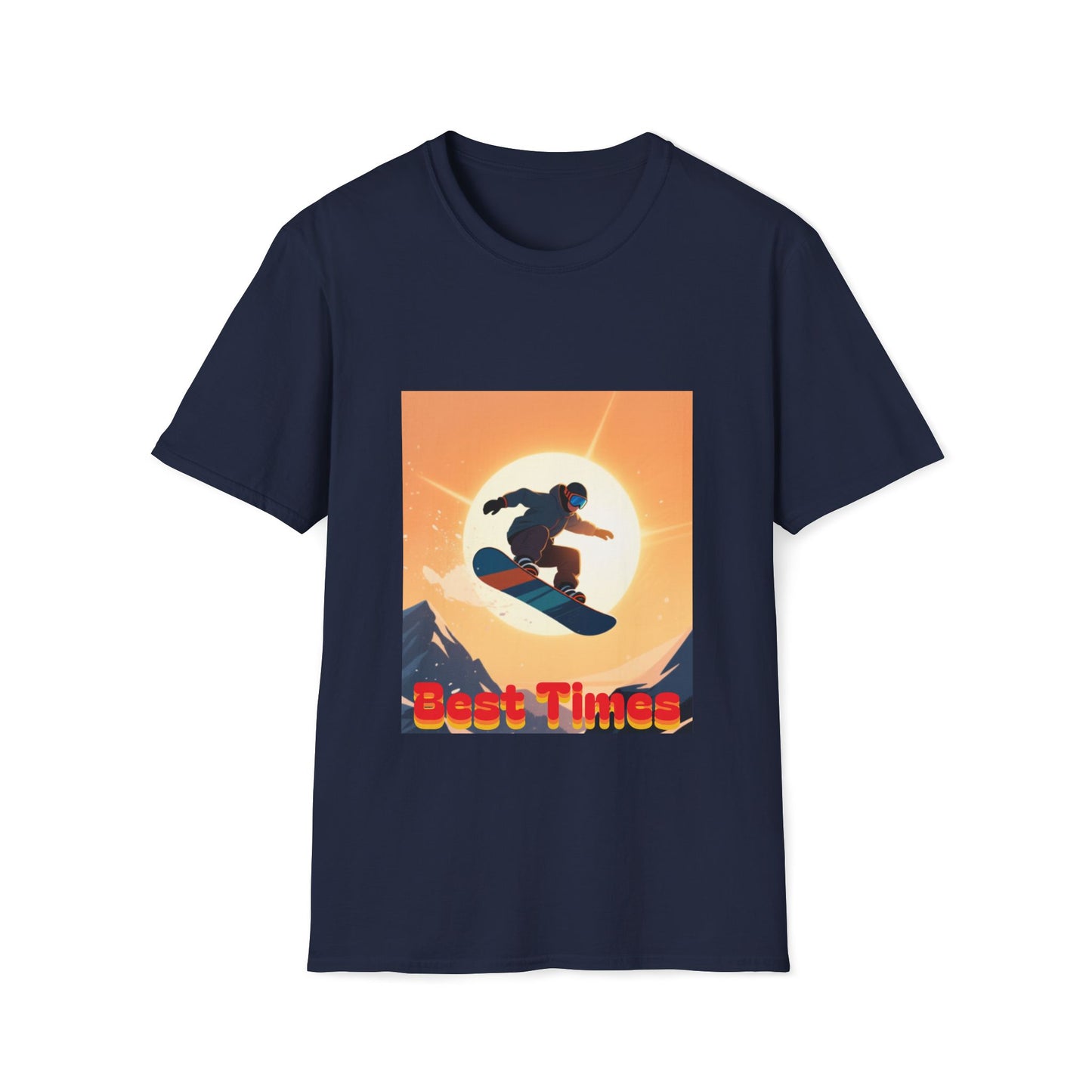 Soaring High Snowboarding Time Unisex T-Shirt Printify