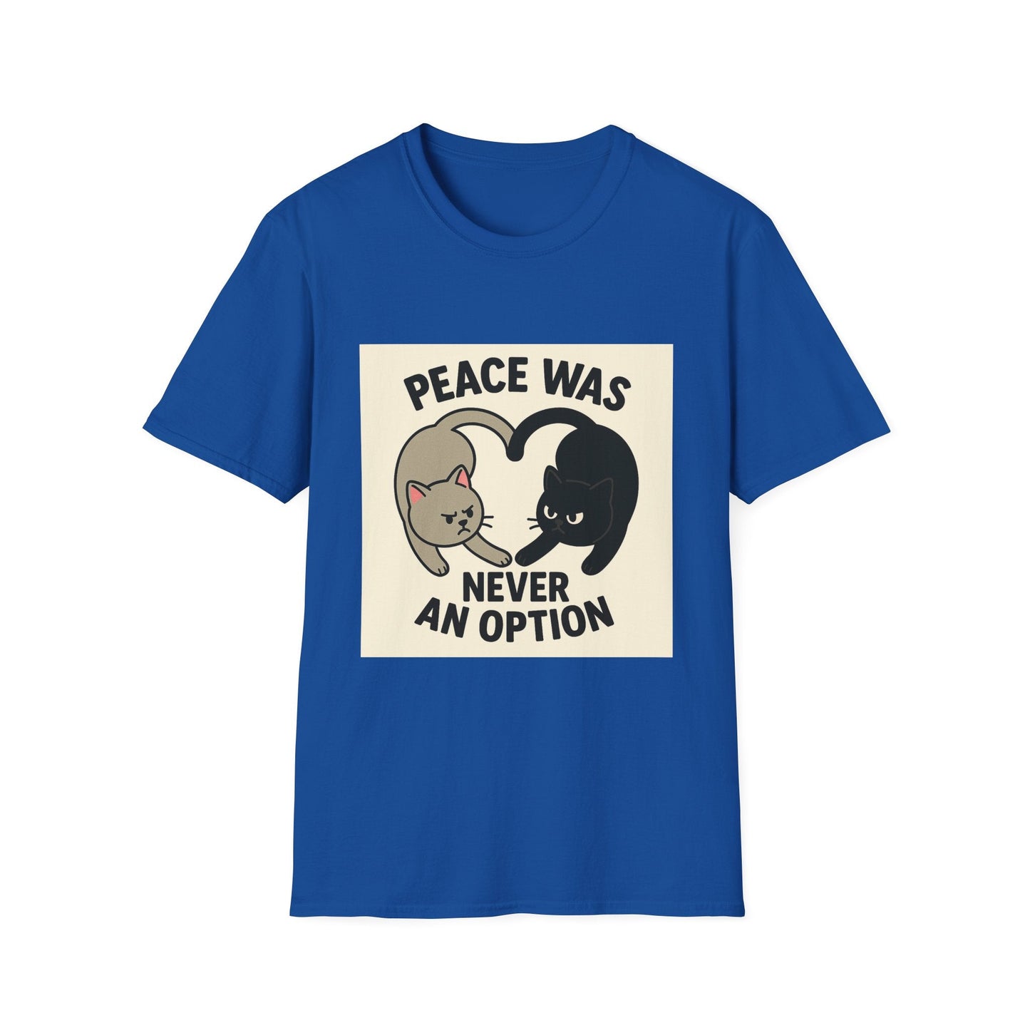 Cat Conflict T-Shirt, Funny Cat Tee, Pet Lover Gift, Unisex Humor Shirt, Cute Animal Apparel Printify