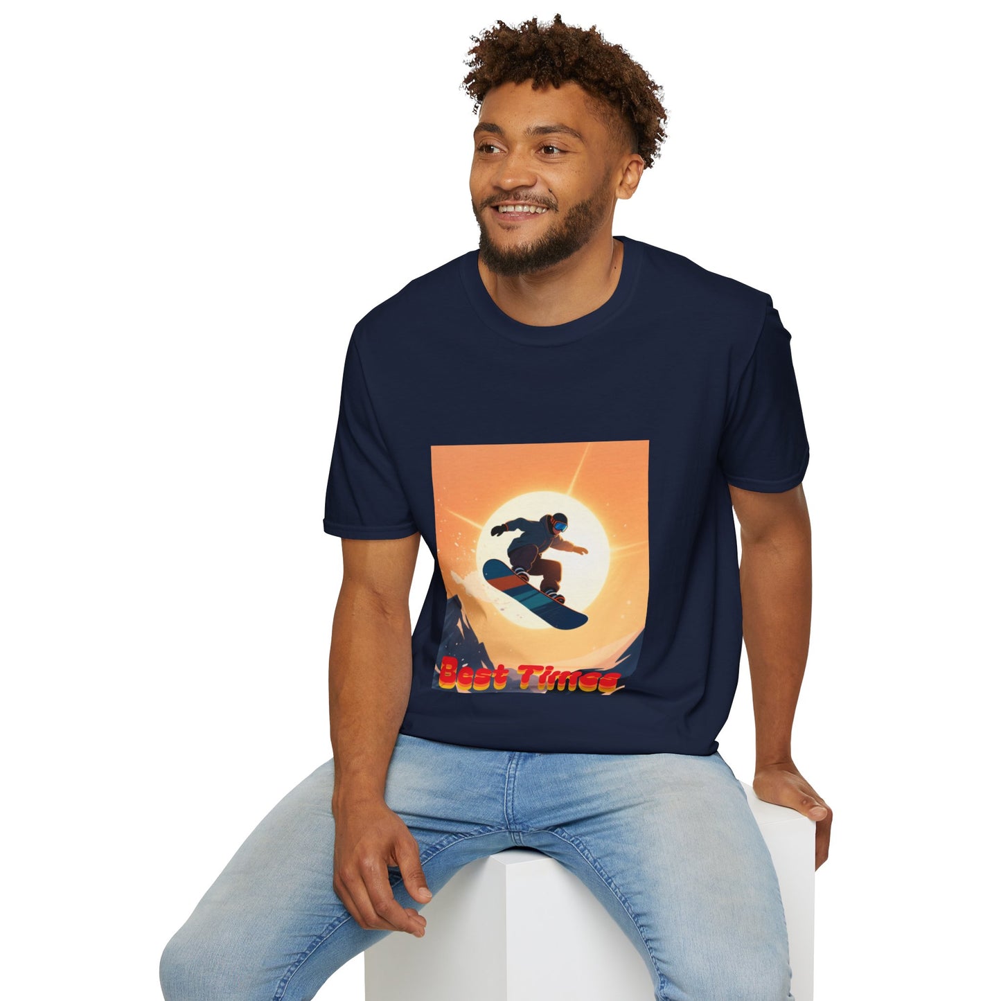 Soaring High Snowboarding Time Unisex T-Shirt Printify