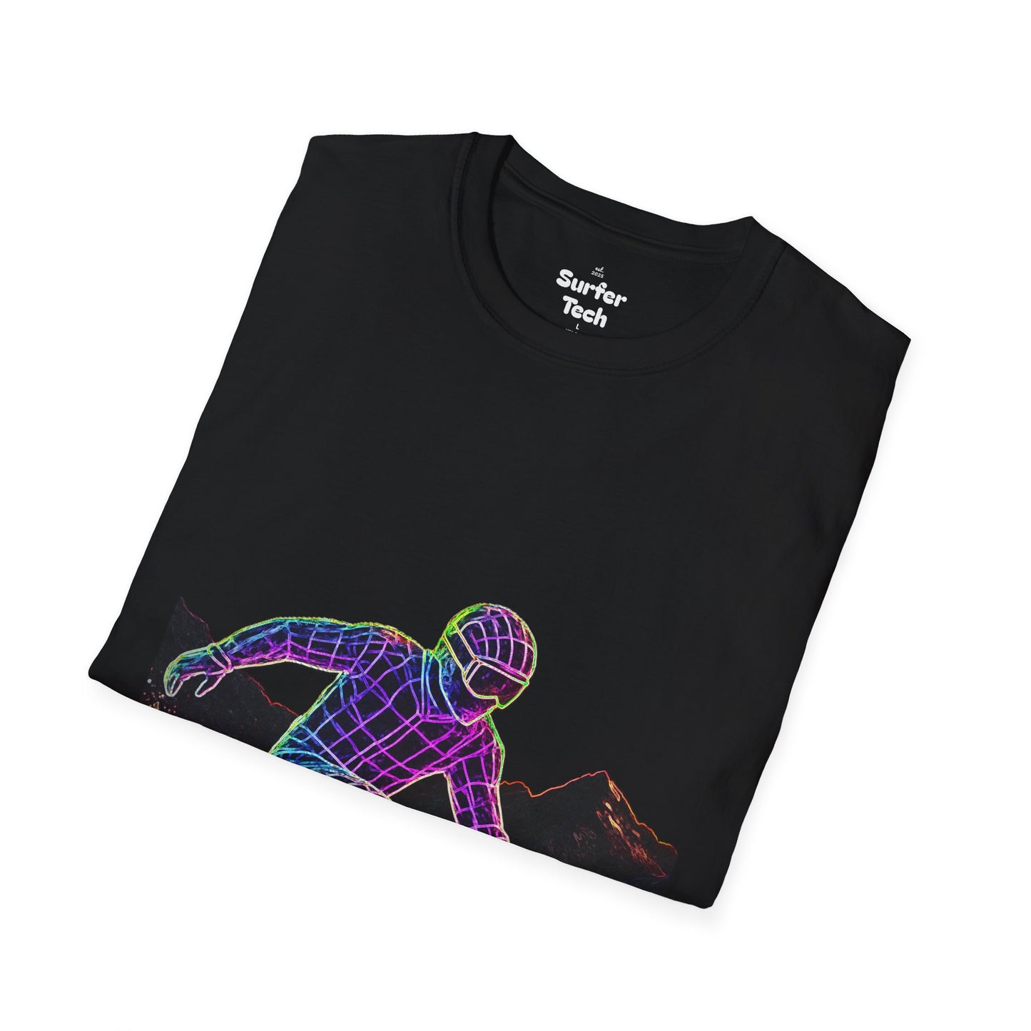Retro Neon Snowboarder T-Shirt, Graphic Tee for Snowboarding Lovers
