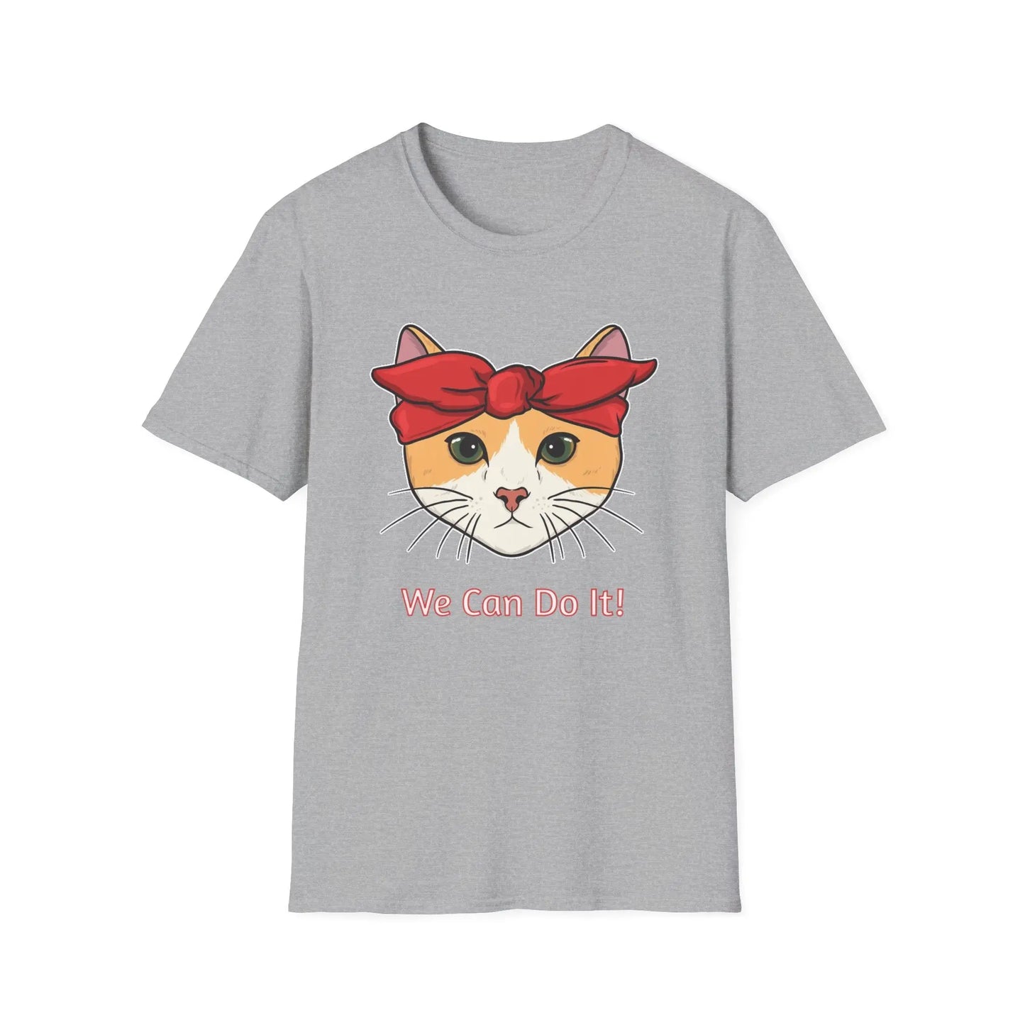Cat Power Unisex T-Shirt, Strong Women Empowerment Tee, We Can Do It Motivational Shirt, Cute Kitty Graphic Top, Feminist Apparel Printify