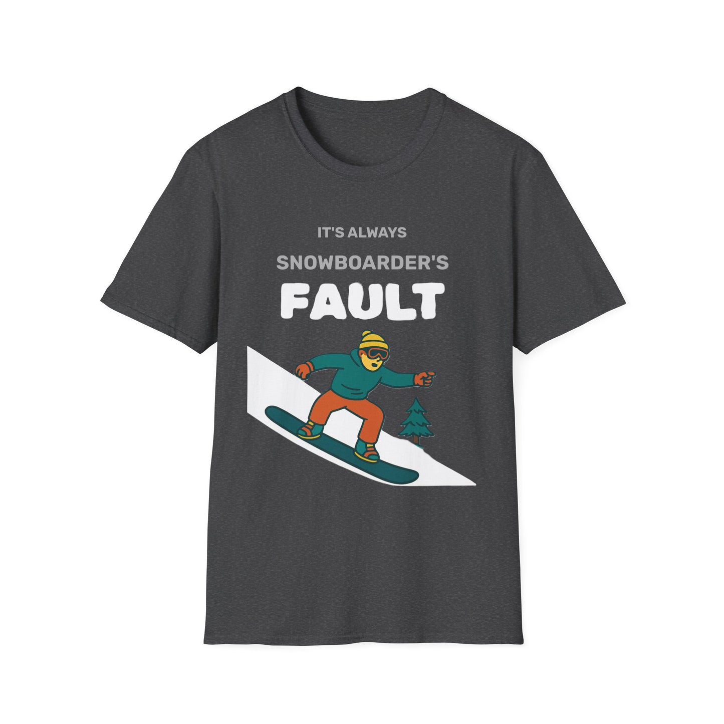 Men's Snowboarder T-Shirt - Casual Tee, Winter Sports Shirt, Funny Gift, Skiing Apparel, Outdoor Activity Printify