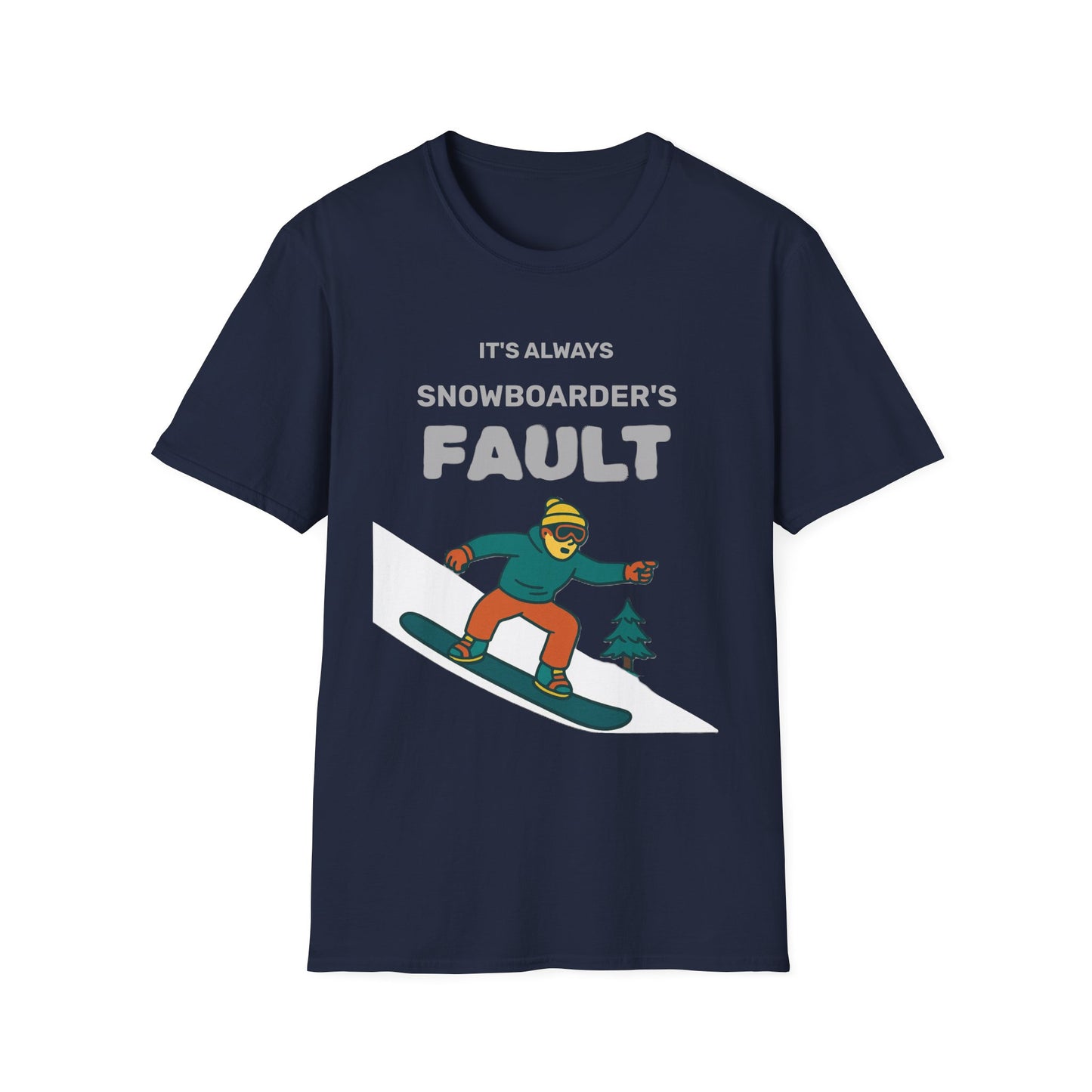 Men's Snowboarder T-Shirt - Casual Tee, Winter Sports Shirt, Funny Gift, Skiing Apparel, Outdoor Activity Printify