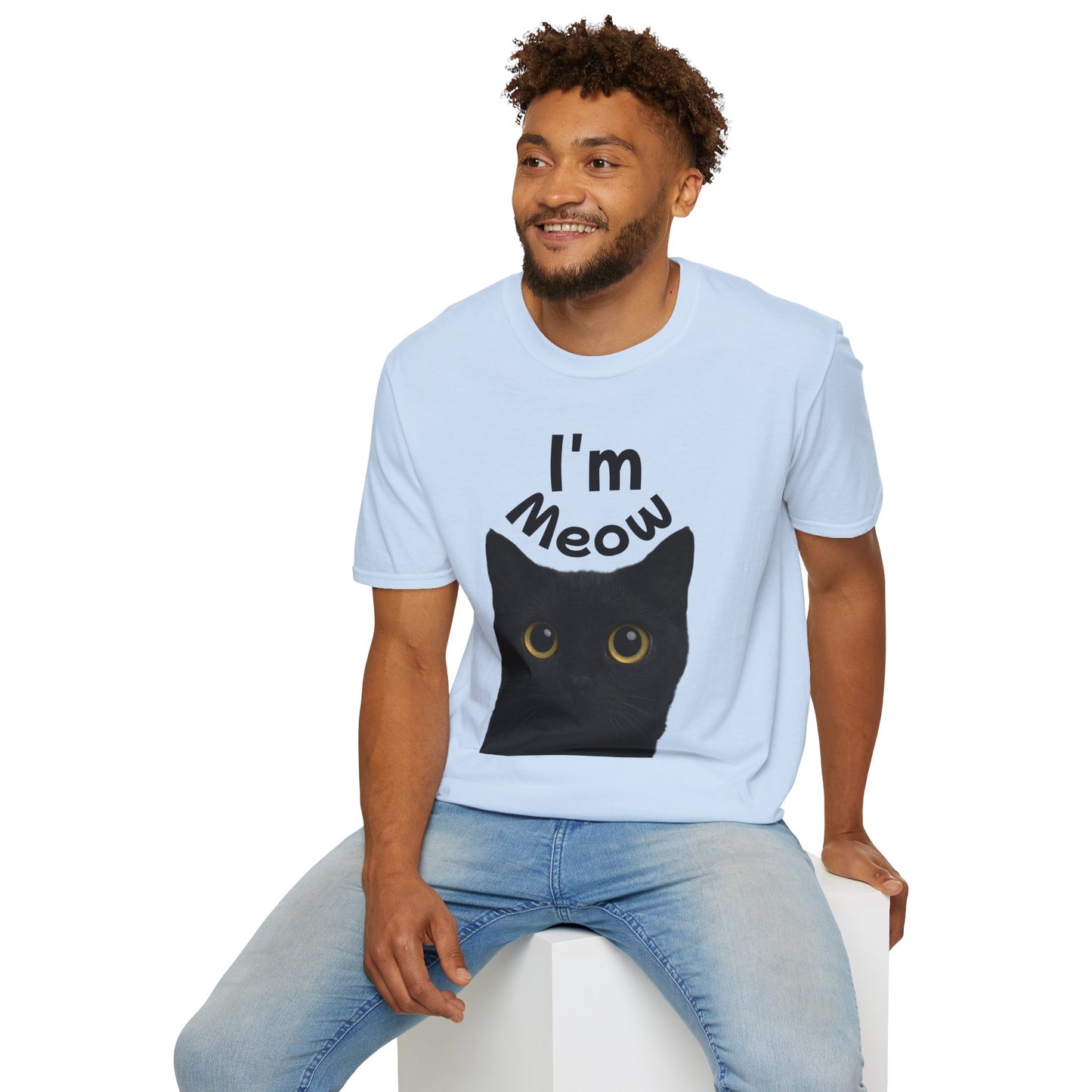 Void Cat T-Shirt - Black Cat - Unisex Softstyle Tee, Cute Cat Lover Gift, Halloween Apparel, Pet Owner Shirt, Funny Cat Design