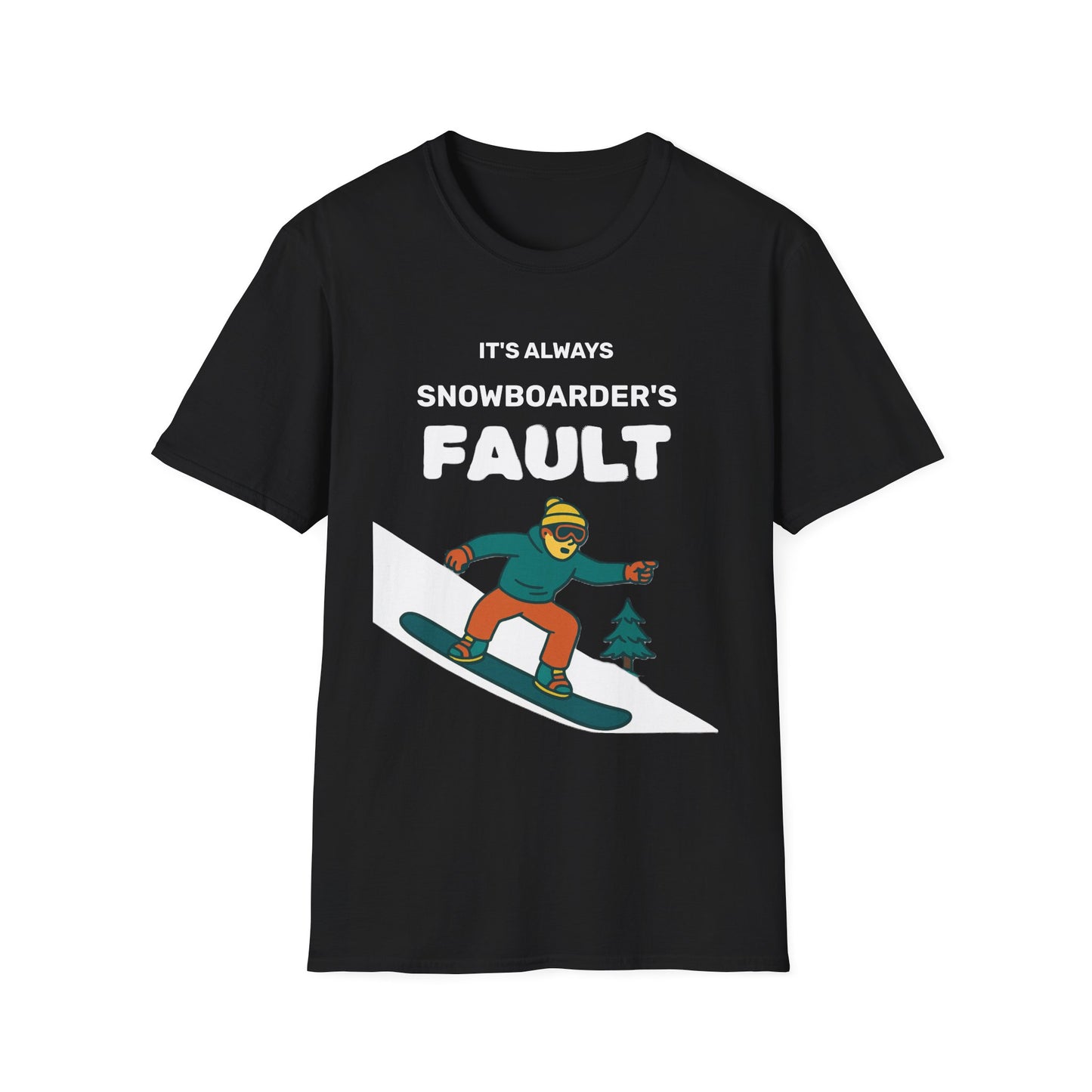Men's Snowboarder T-Shirt - Casual Tee, Winter Sports Shirt, Funny Gift, Skiing Apparel, Outdoor Activity Printify