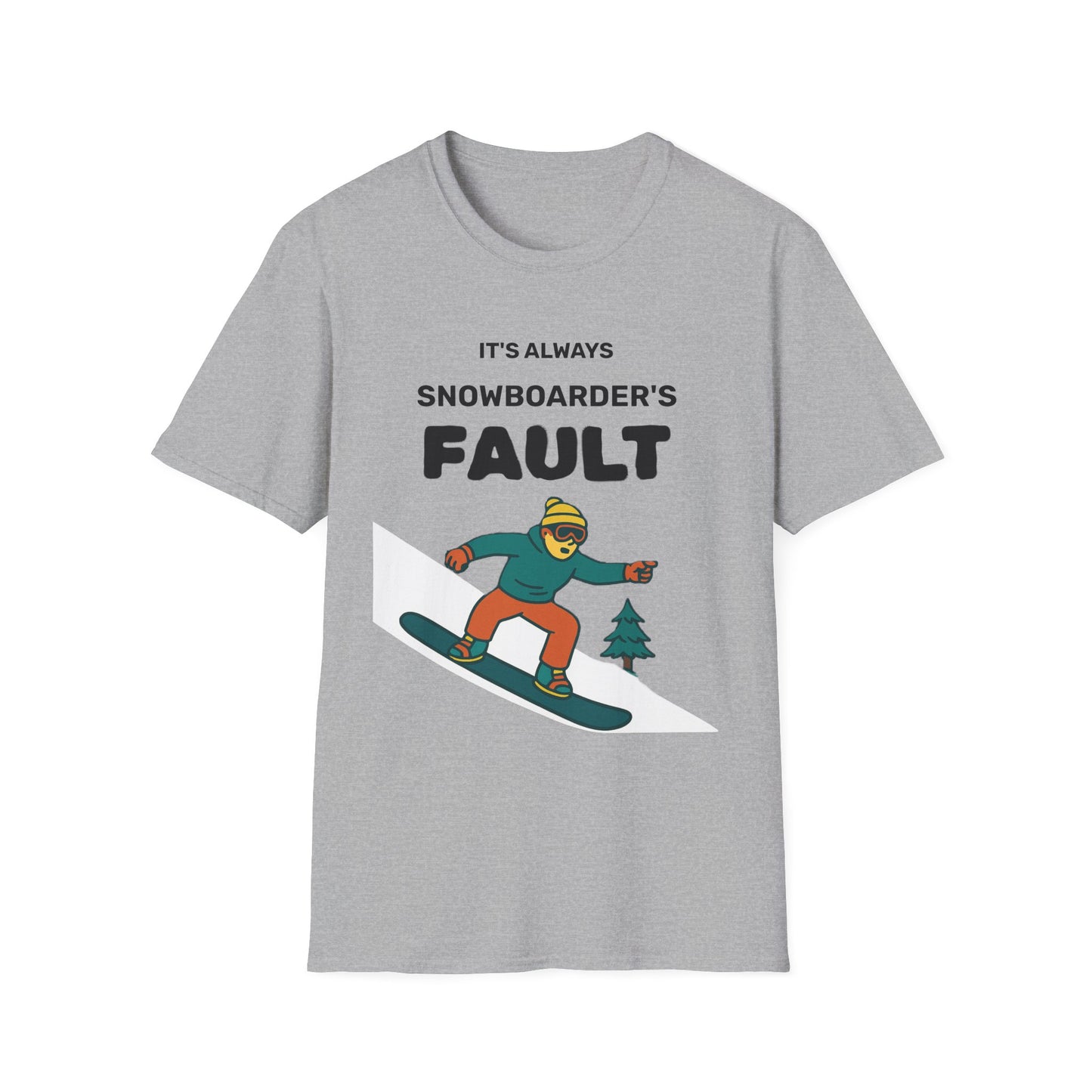 Men's Snowboarder T-Shirt - Casual Tee, Winter Sports Shirt, Funny Gift, Skiing Apparel, Outdoor Activity Printify