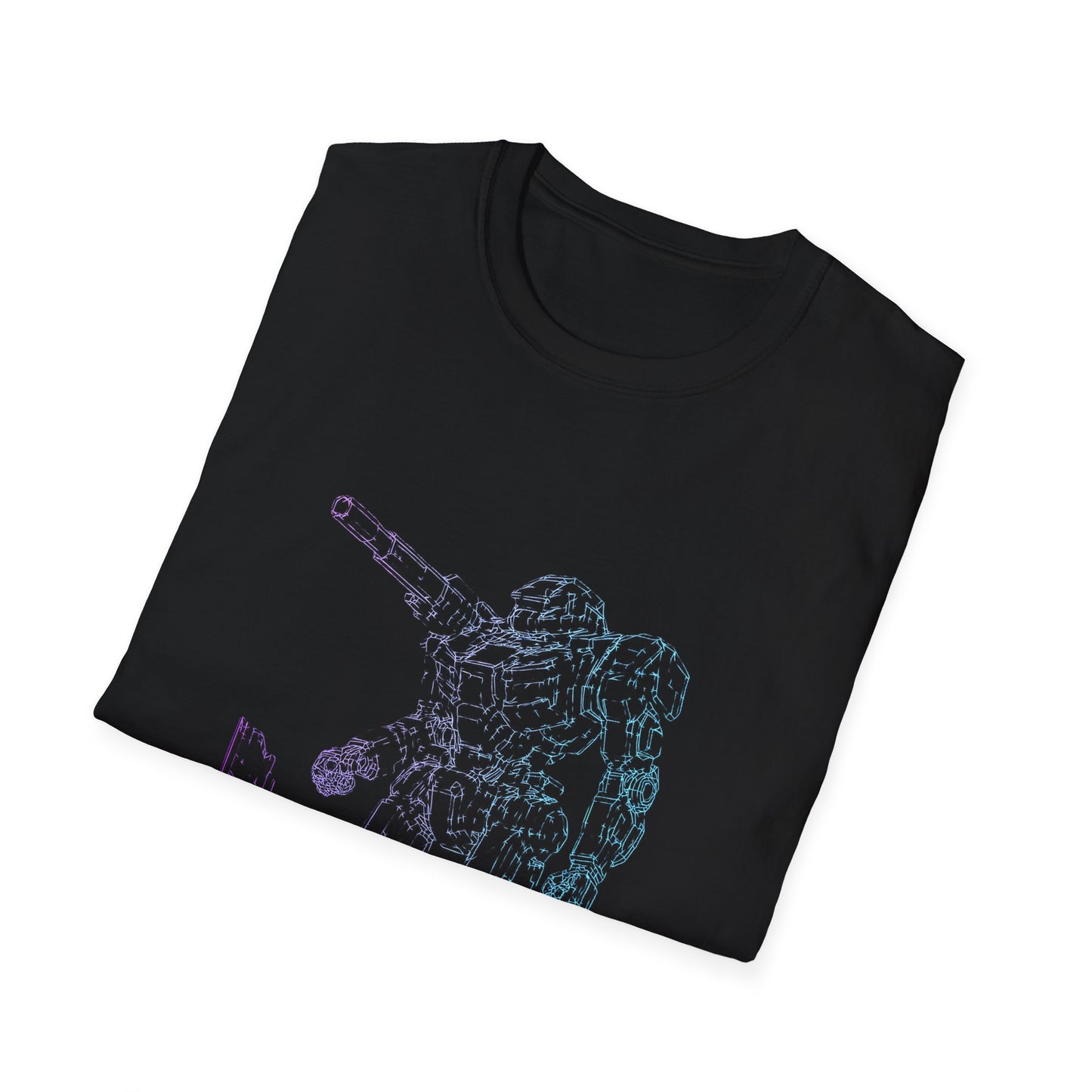 Mech Warrior Unisex Softstyle T-Shirt, Gaming Tee, Sci-Fi Shirt, Geek Wear, Casual Summer Top Printify