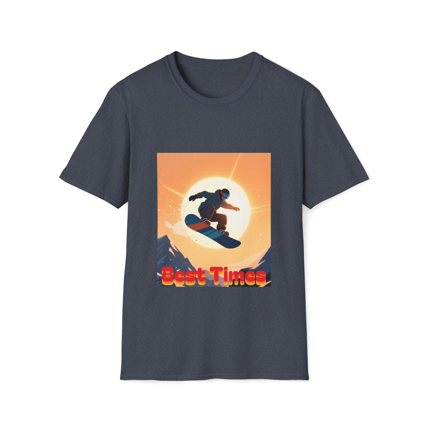 Soaring High Snowboarding Time Unisex T-Shirt Printify