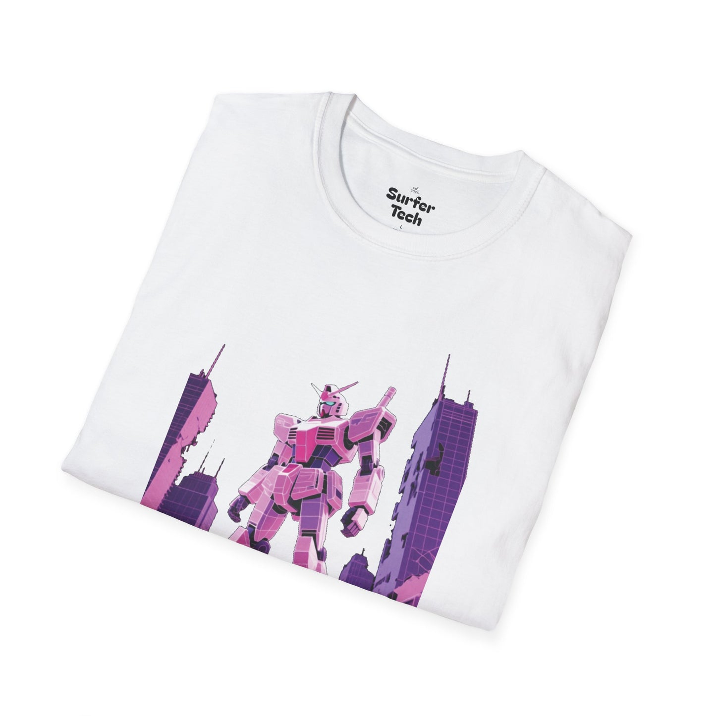 Retro Robot Graphic Tee | Unisex Softstyle T-Shirt, Geek Fashion, Anime Merch, Gift for Him, Her, Casual Wear, Pop Culture Apparel