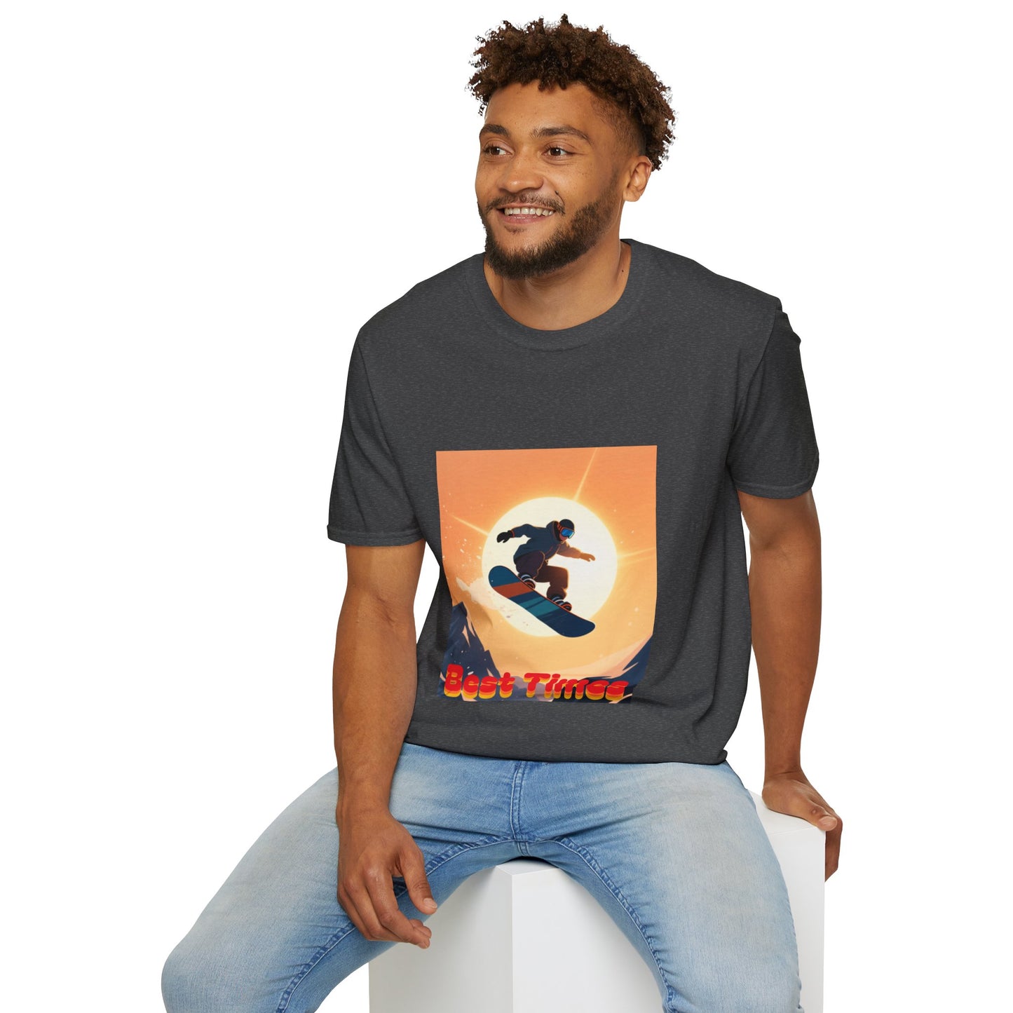 Soaring High Snowboarding Time Unisex T-Shirt Printify