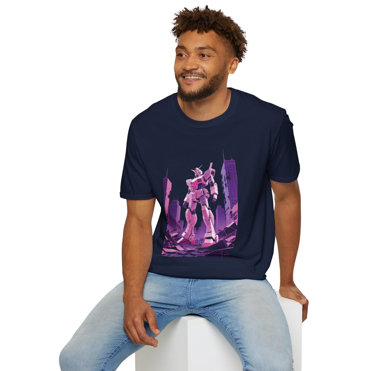 Retro Robot Graphic Tee | Unisex Softstyle T-Shirt, Geek Fashion, Anime Merch, Gift for Him, Her, Casual Wear, Pop Culture Apparel