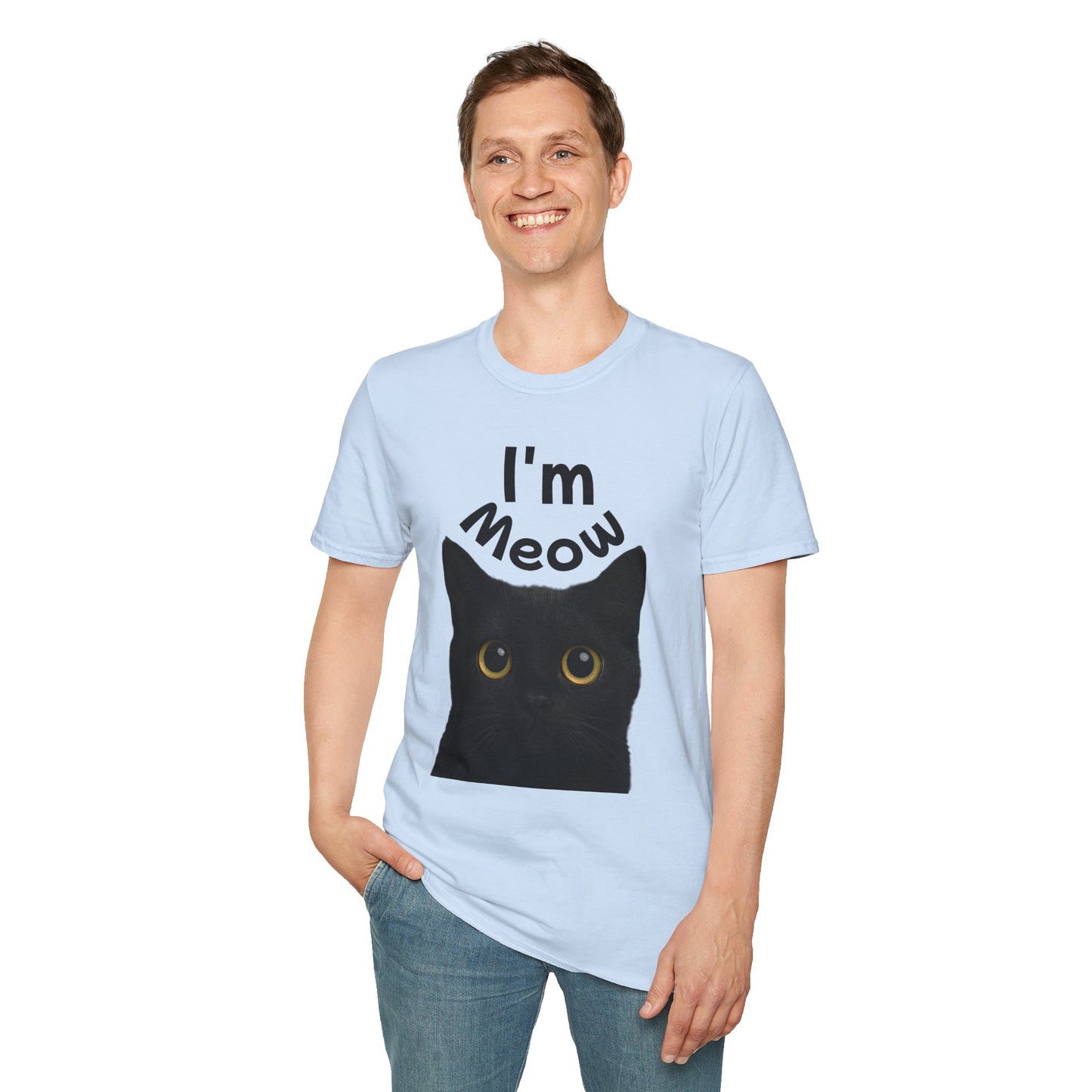 Void Cat T-Shirt - Black Cat - Unisex Softstyle Tee, Cute Cat Lover Gift, Halloween Apparel, Pet Owner Shirt, Funny Cat Design