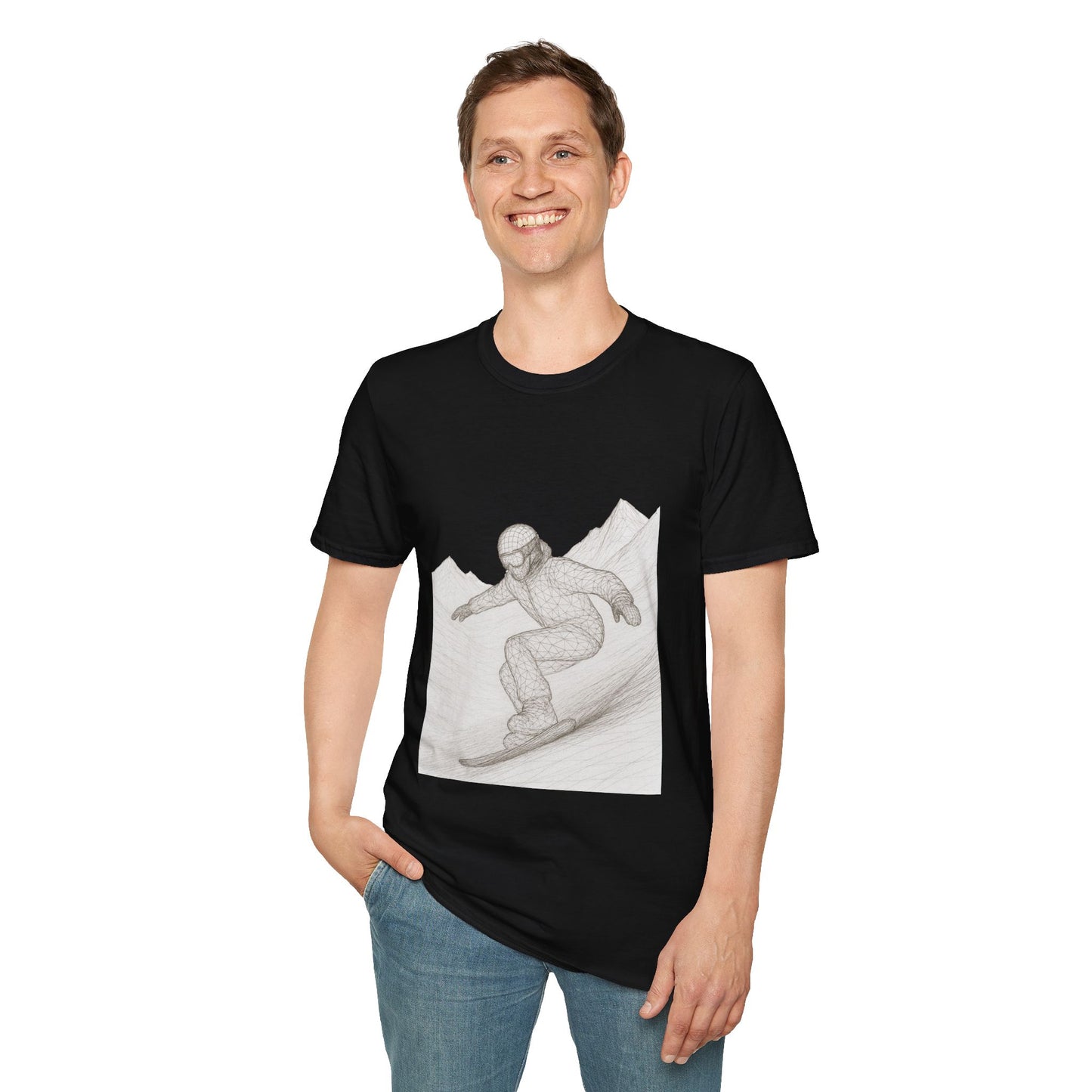 Snowboarder Graphic Tee, Cool T-Shirt, Unisex Casual Wear, Winter Sports Shirt Printify