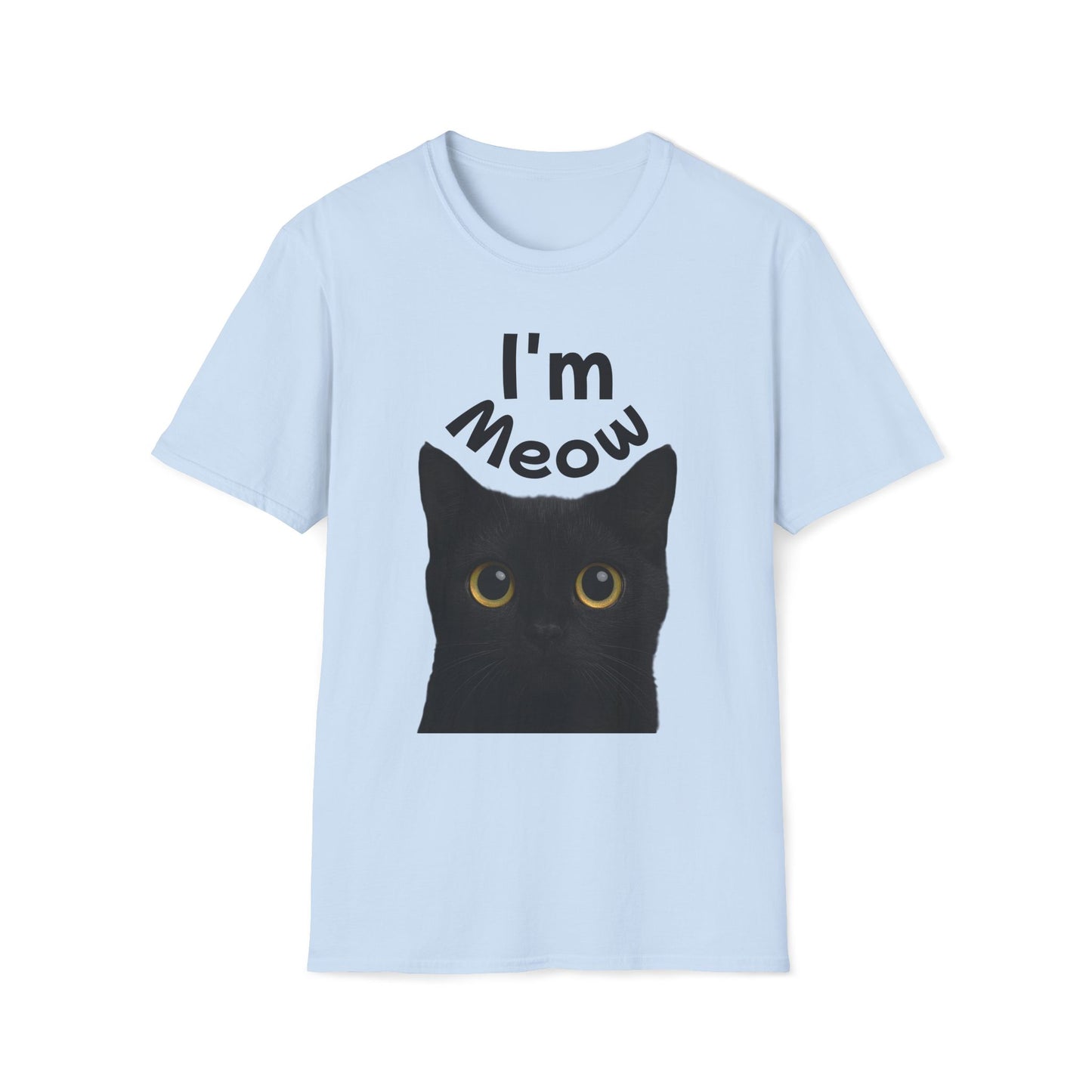 Void Cat T-Shirt - Black Cat - Unisex Softstyle Tee, Cute Cat Lover Gift, Halloween Apparel, Pet Owner Shirt, Funny Cat Design Printify