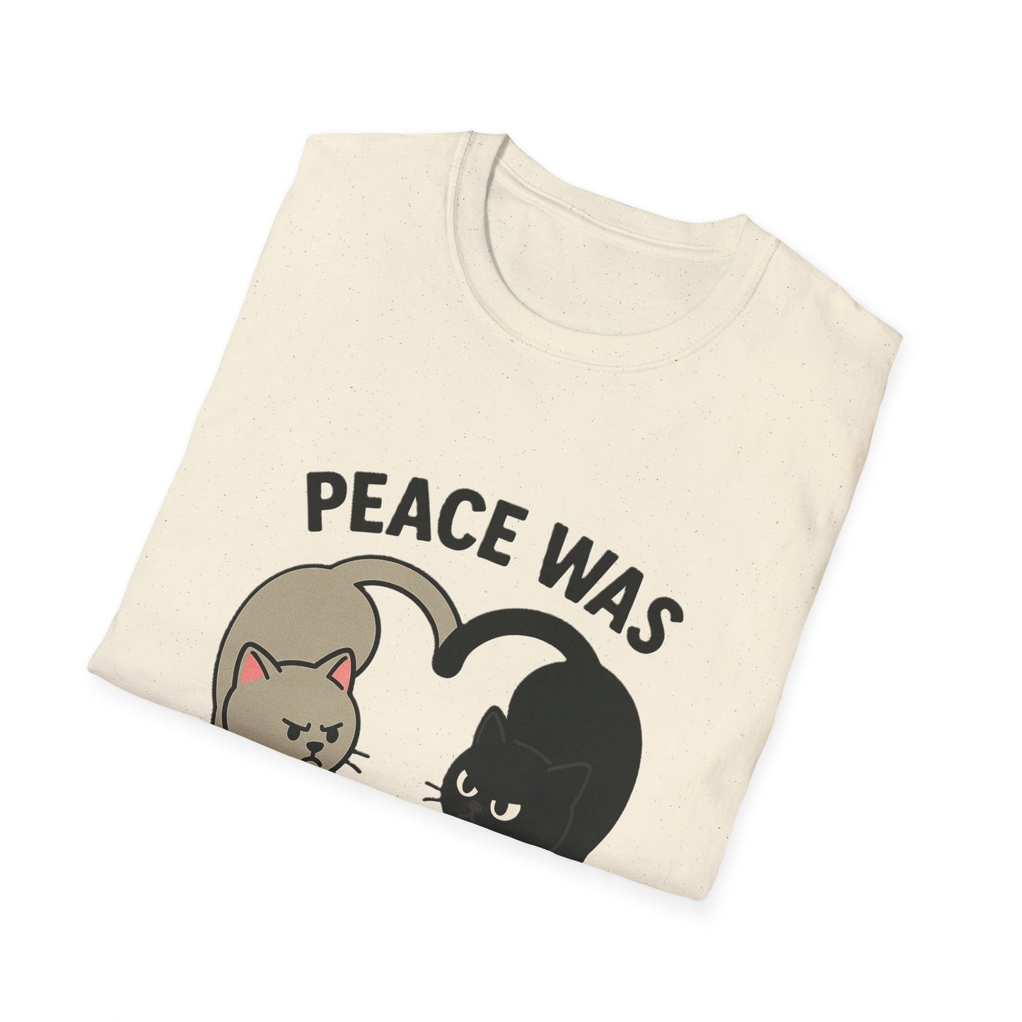 Cat Conflict T-Shirt, Funny Cat Tee, Pet Lover Gift, Unisex Humor Shirt, Cute Animal Apparel Printify