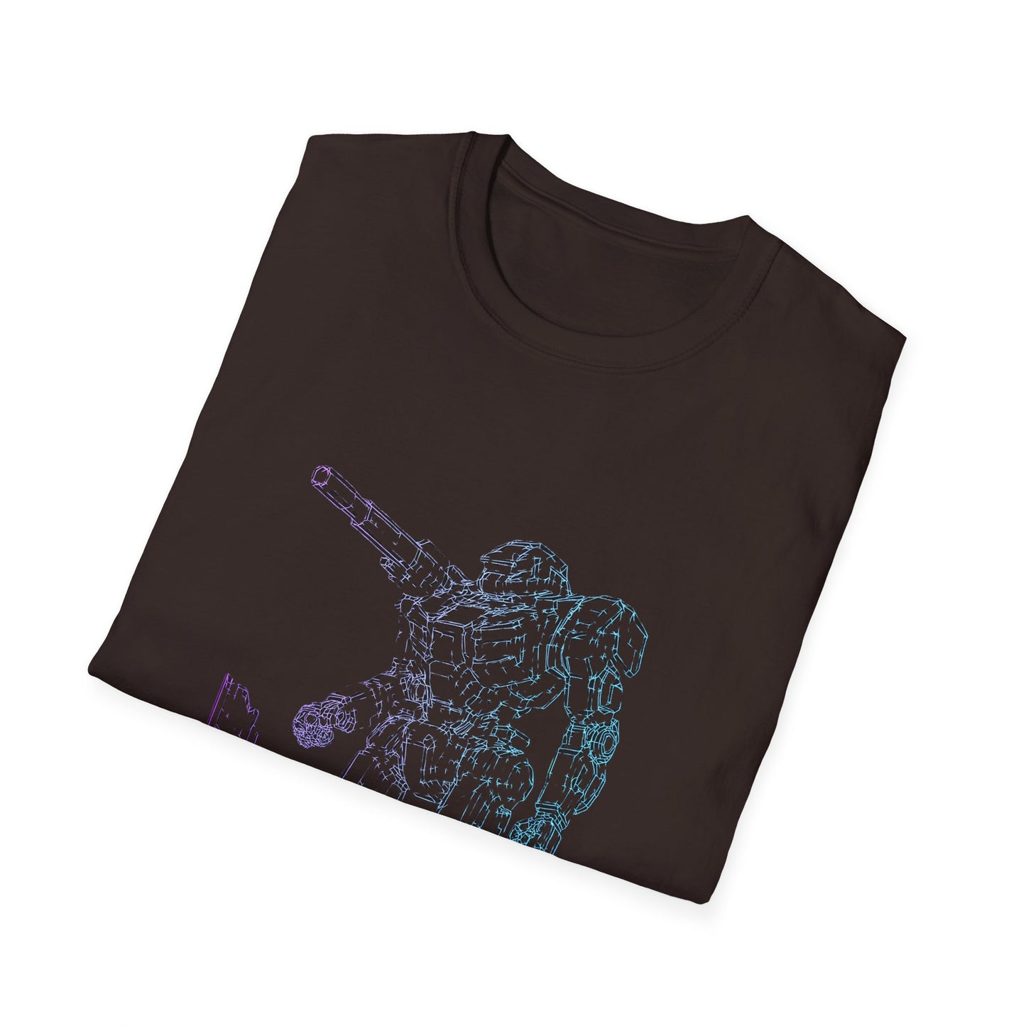 Mech Warrior Unisex Softstyle T-Shirt, Gaming Tee, Sci-Fi Shirt, Geek Wear, Casual Summer Top Printify