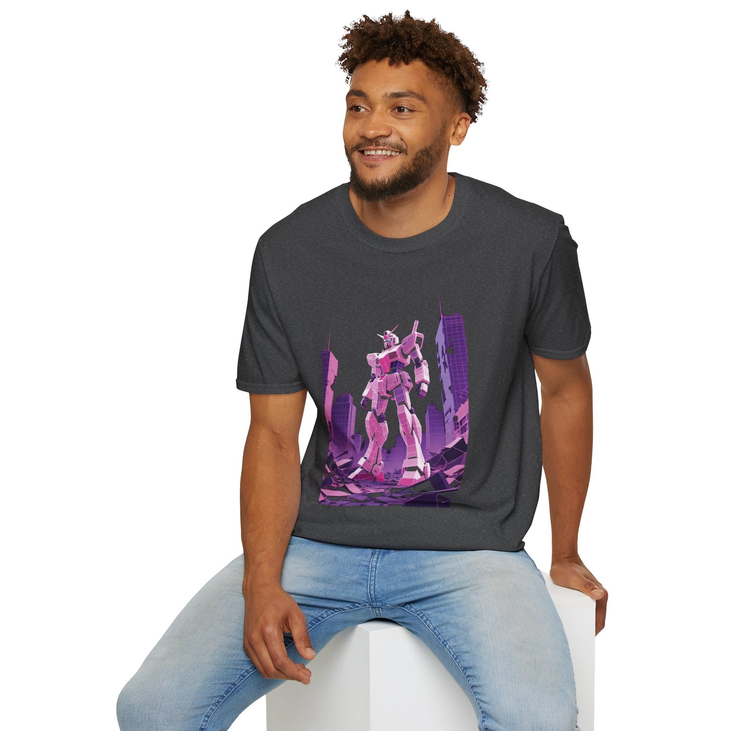 Retro Robot Graphic Tee | Unisex Softstyle T-Shirt, Geek Fashion, Anime Merch, Gift for Him, Her, Casual Wear, Pop Culture Apparel