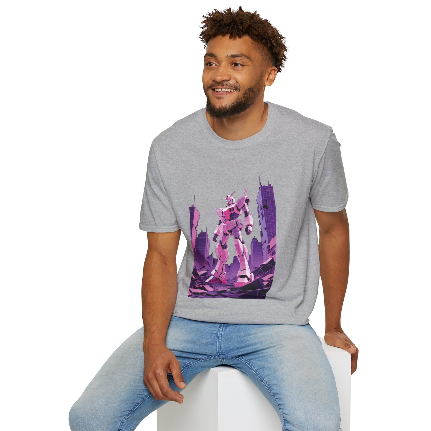 Retro Robot Graphic Tee | Unisex Softstyle T-Shirt, Geek Fashion, Anime Merch, Gift for Him, Her, Casual Wear, Pop Culture Apparel