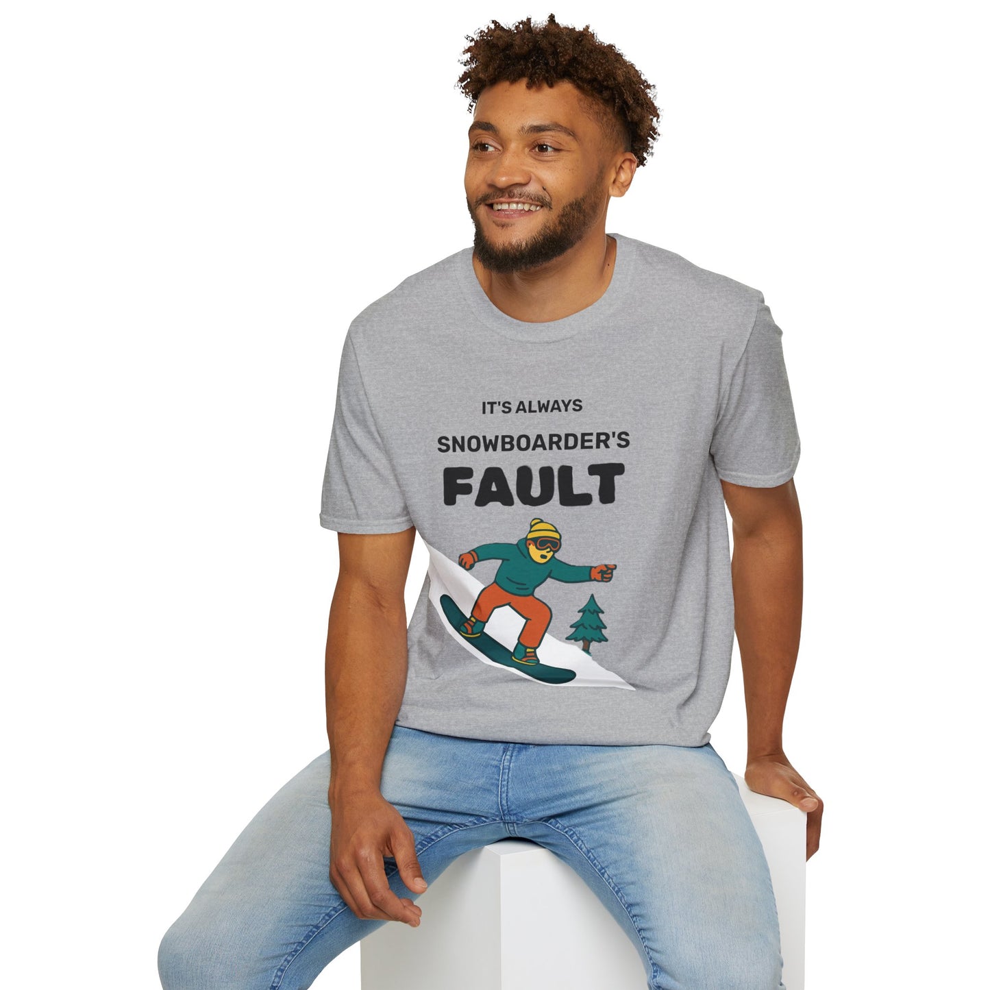 Men's Snowboarder T-Shirt - Casual Tee, Winter Sports Shirt, Funny Gift, Skiing Apparel, Outdoor Activity Printify