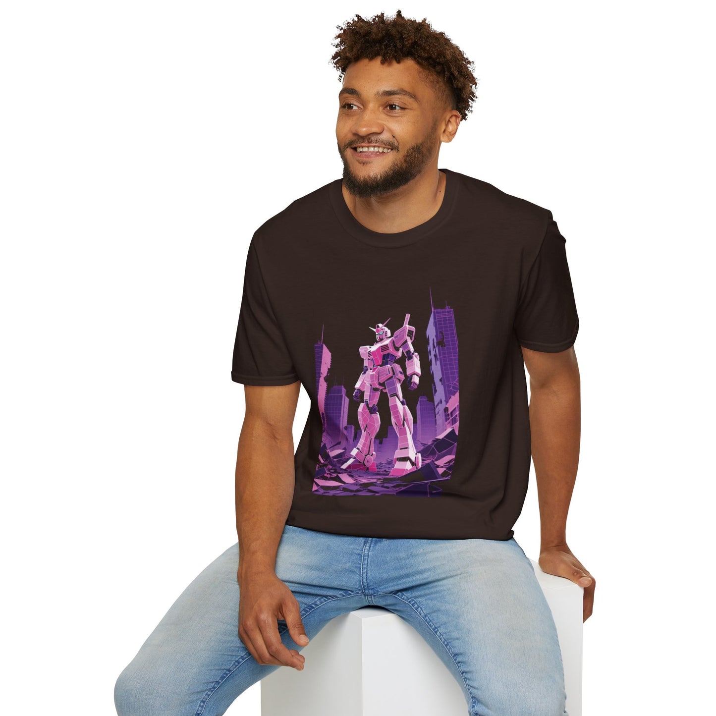 Retro Robot Graphic Tee | Unisex Softstyle T-Shirt, Geek Fashion, Anime Merch, Gift for Him, Her, Casual Wear, Pop Culture Apparel