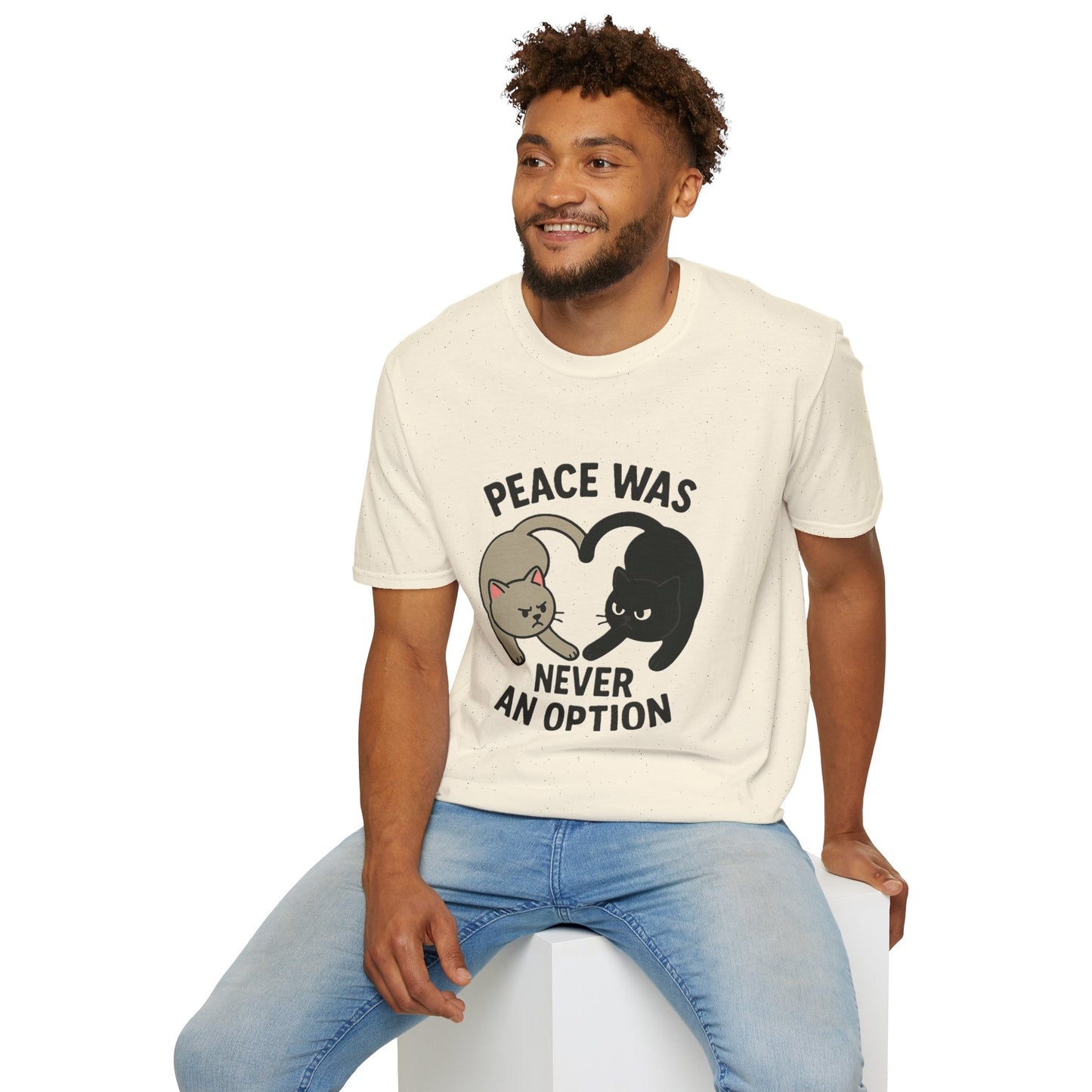 Cat Conflict T-Shirt, Funny Cat Tee, Pet Lover Gift, Unisex Humor Shirt, Cute Animal Apparel Printify