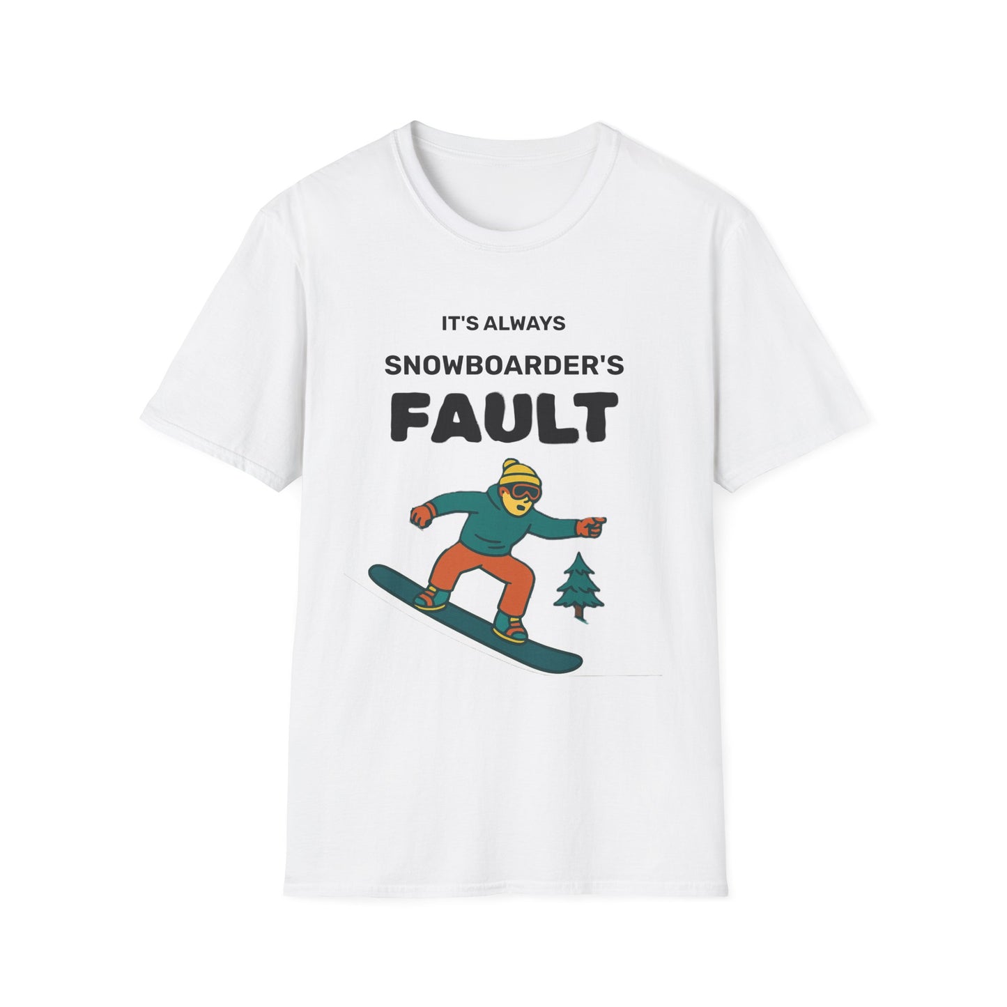 Men's Snowboarder T-Shirt - Casual Tee, Winter Sports Shirt, Funny Gift, Skiing Apparel, Outdoor Activity Printify