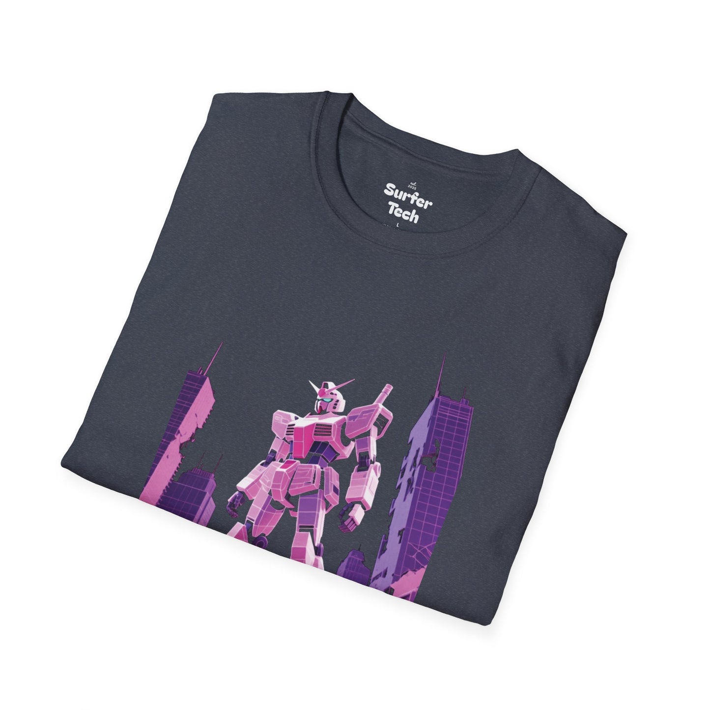 Retro Robot Graphic Tee | Unisex Softstyle T-Shirt, Geek Fashion, Anime Merch, Gift for Him, Her, Casual Wear, Pop Culture Apparel