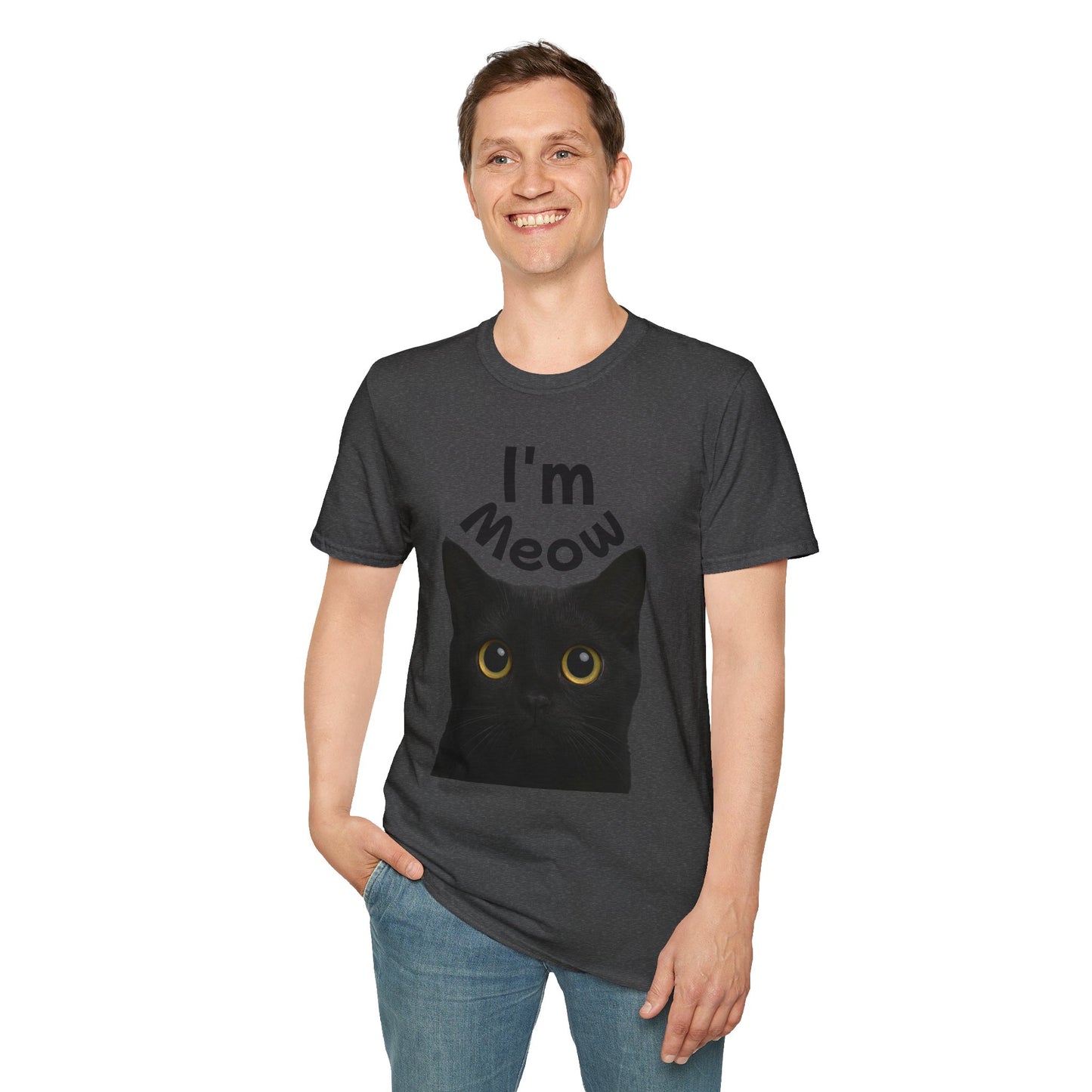 Void Cat T-Shirt - Black Cat - Unisex Softstyle Tee, Cute Cat Lover Gift, Halloween Apparel, Pet Owner Shirt, Funny Cat Design