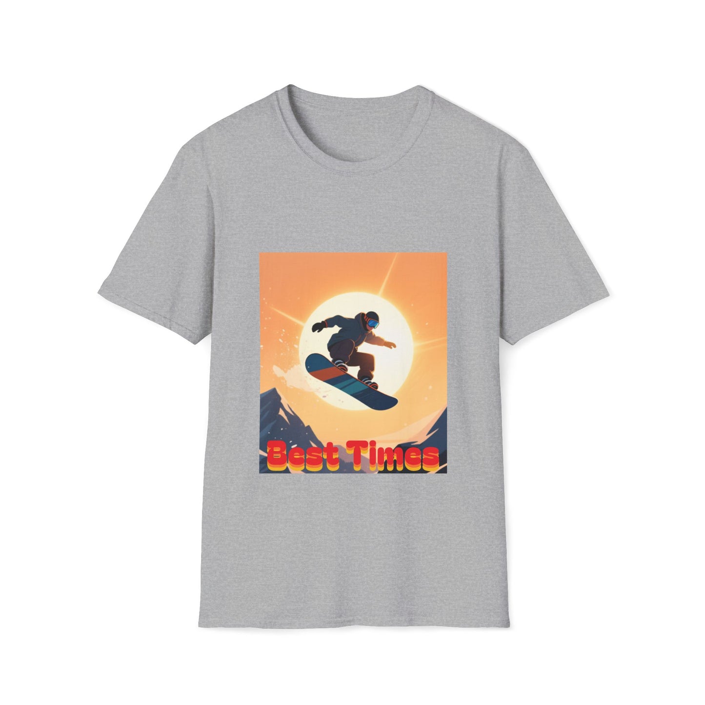 Soaring High Snowboarding Time Unisex T-Shirt Printify