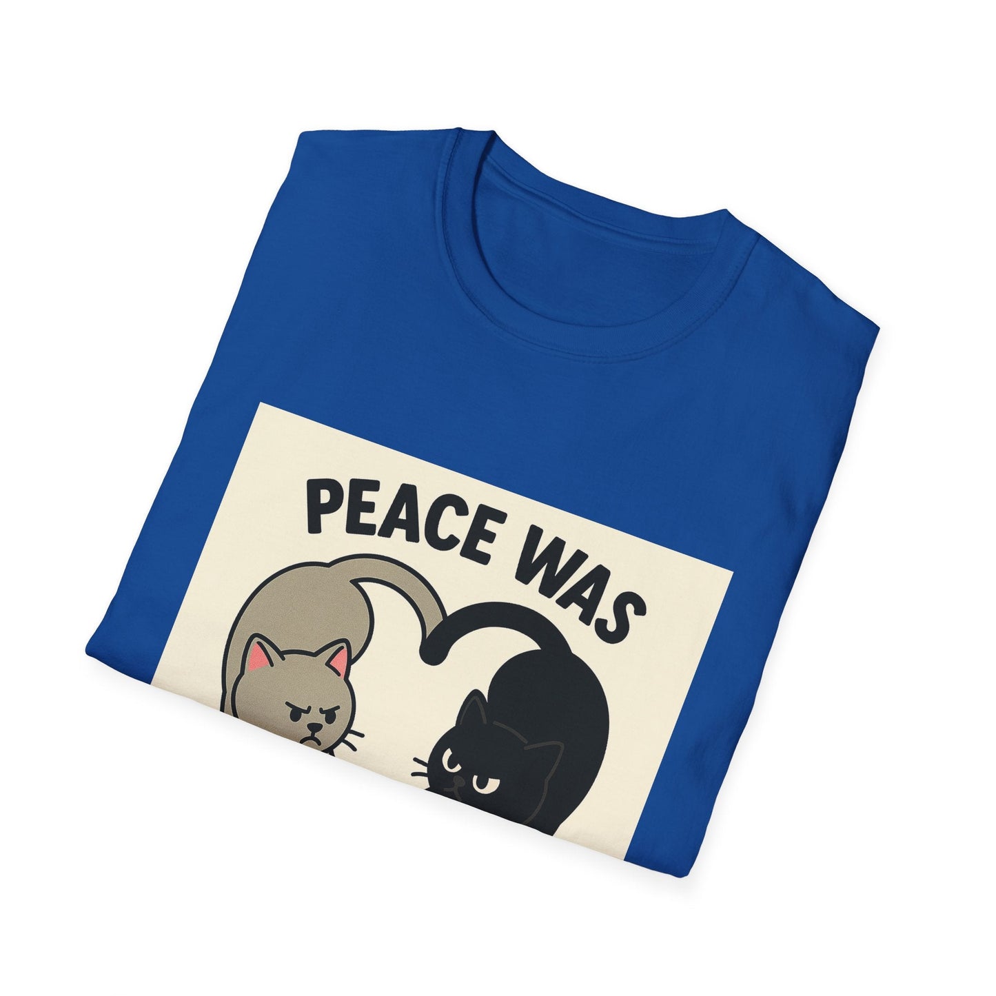 Cat Conflict T-Shirt, Funny Cat Tee, Pet Lover Gift, Unisex Humor Shirt, Cute Animal Apparel Printify