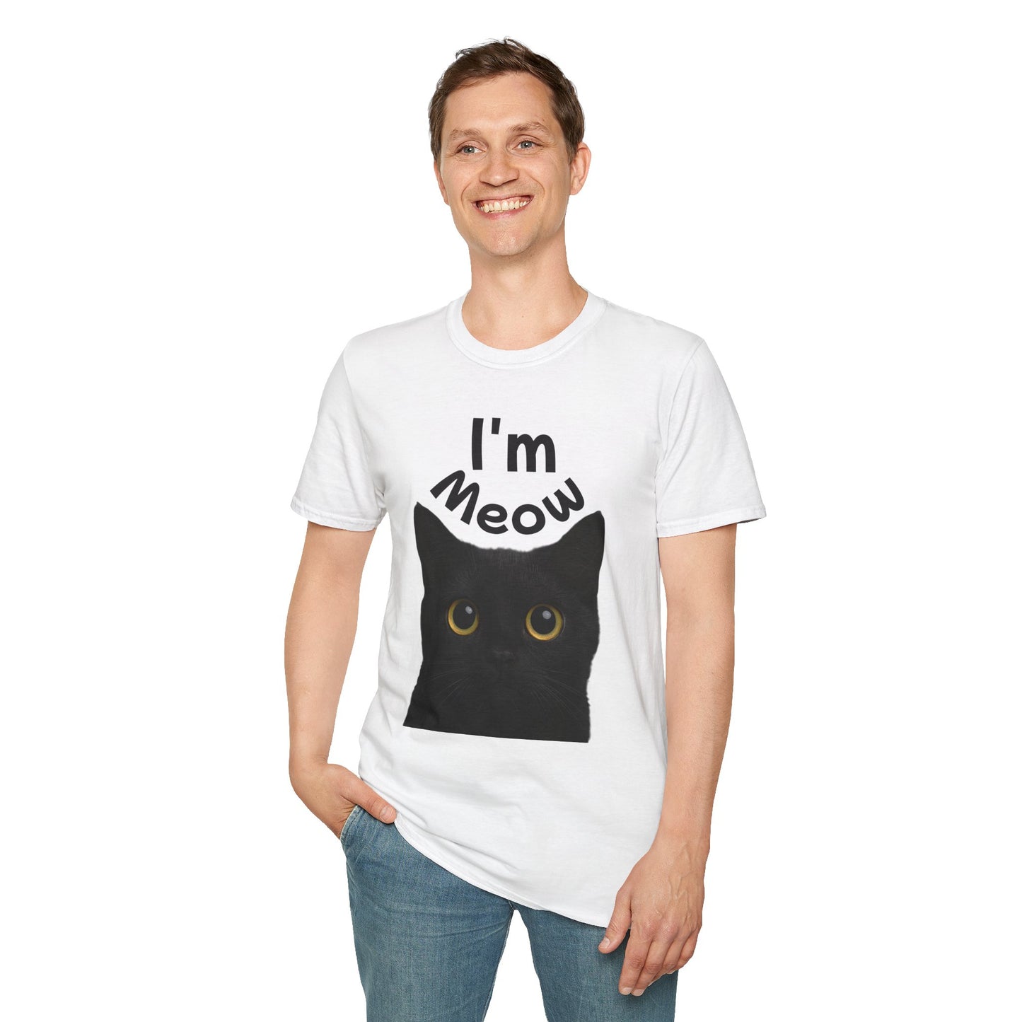 Void Cat T-Shirt - Black Cat - Unisex Softstyle Tee, Cute Cat Lover Gift, Halloween Apparel, Pet Owner Shirt, Funny Cat Design