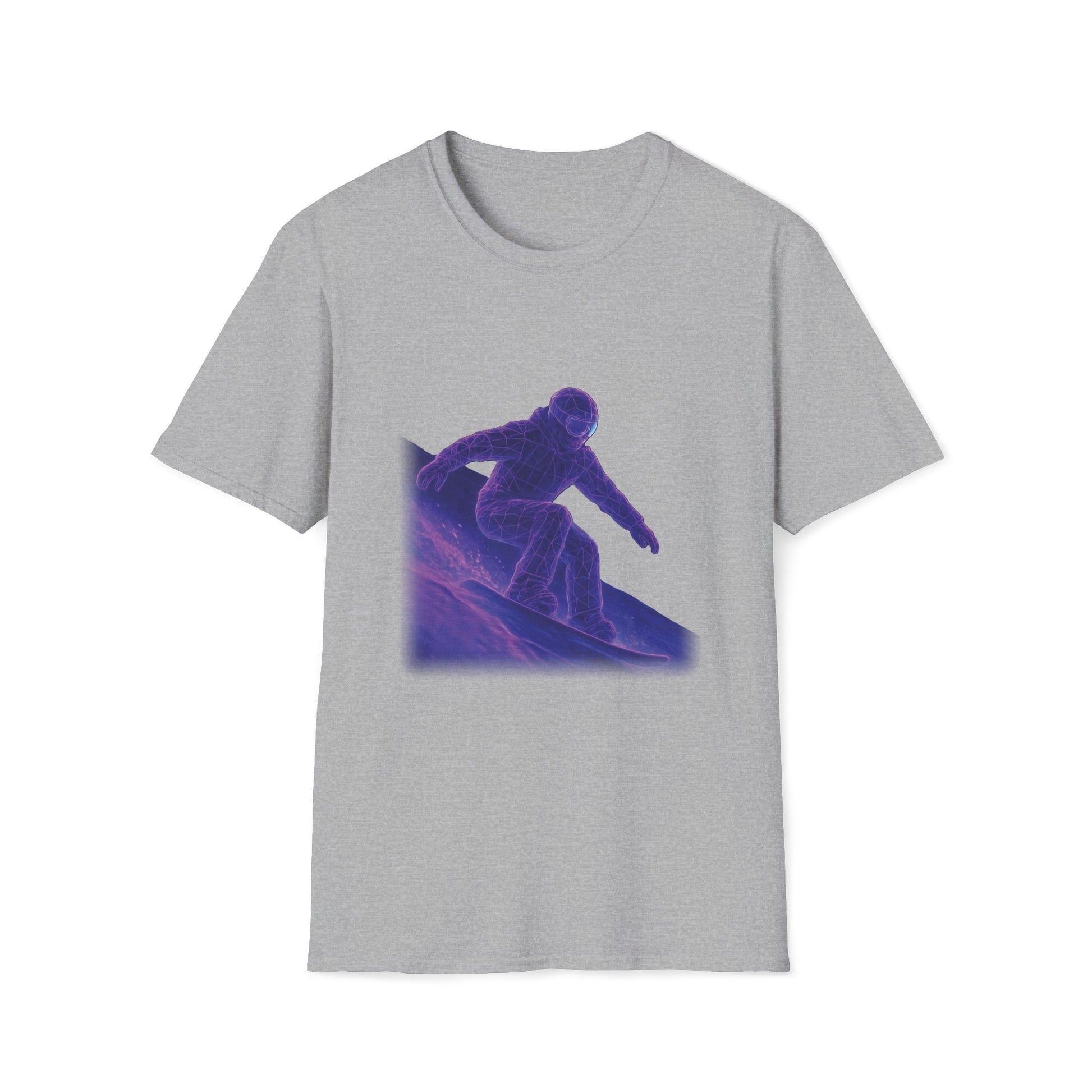 Snowboarder Carving Unisex Softstyle T-Shirt Printify